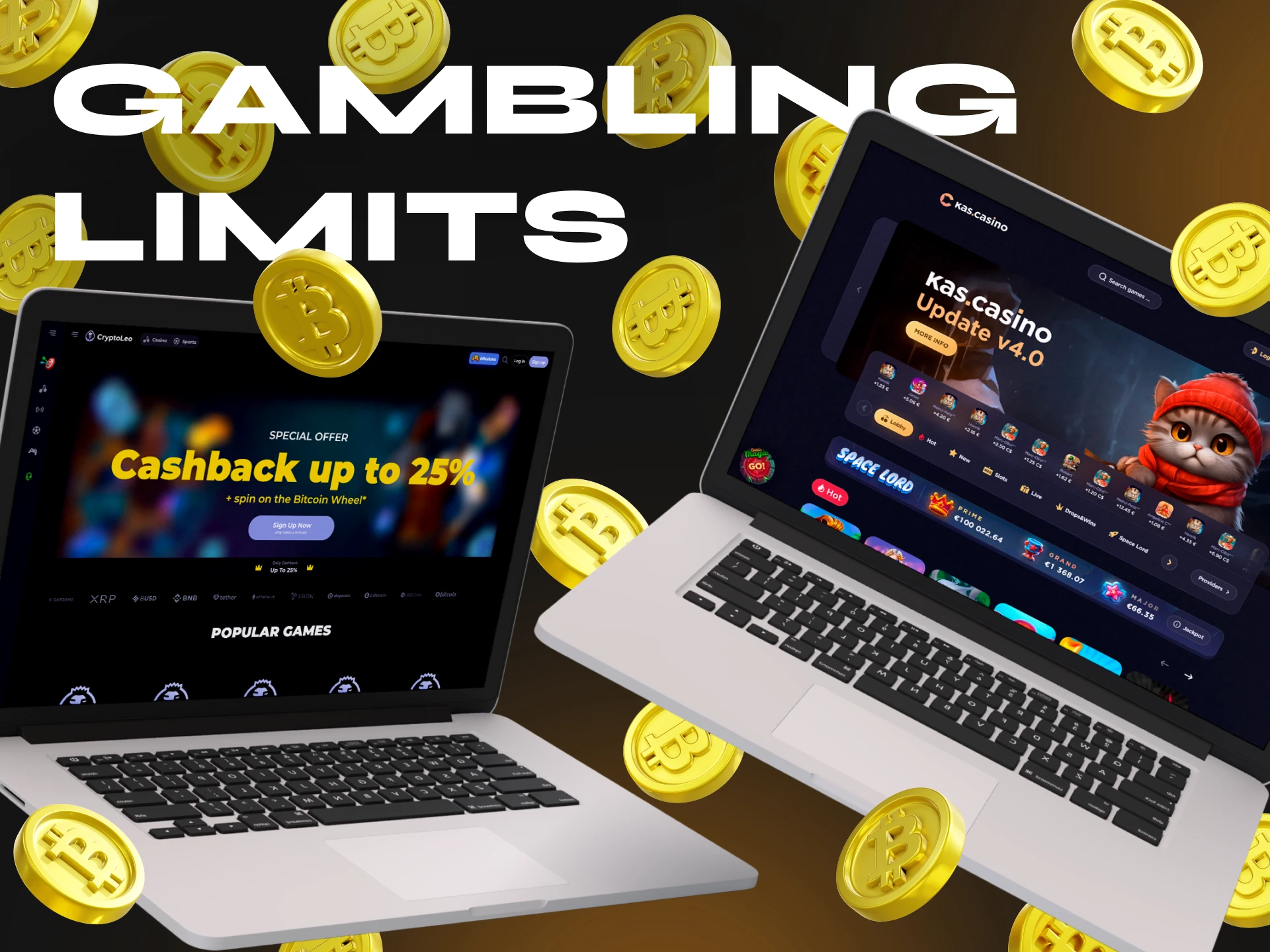 Bitcoin casinos have different gambling limits, find out what the limits are for a particular casino.