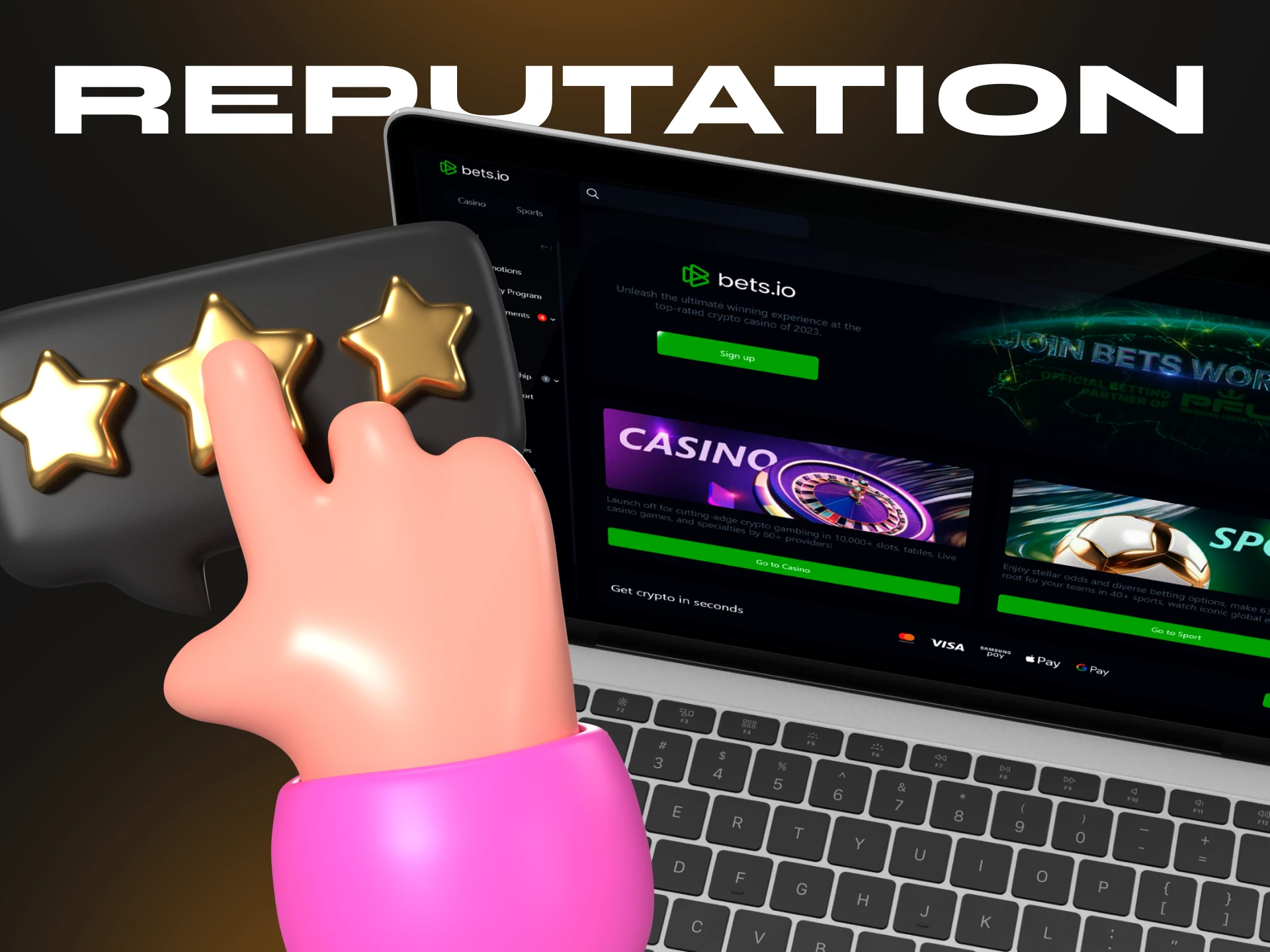 Make sure you're playing at a trusted Bitcoin casino by reading reviews from independent sources.