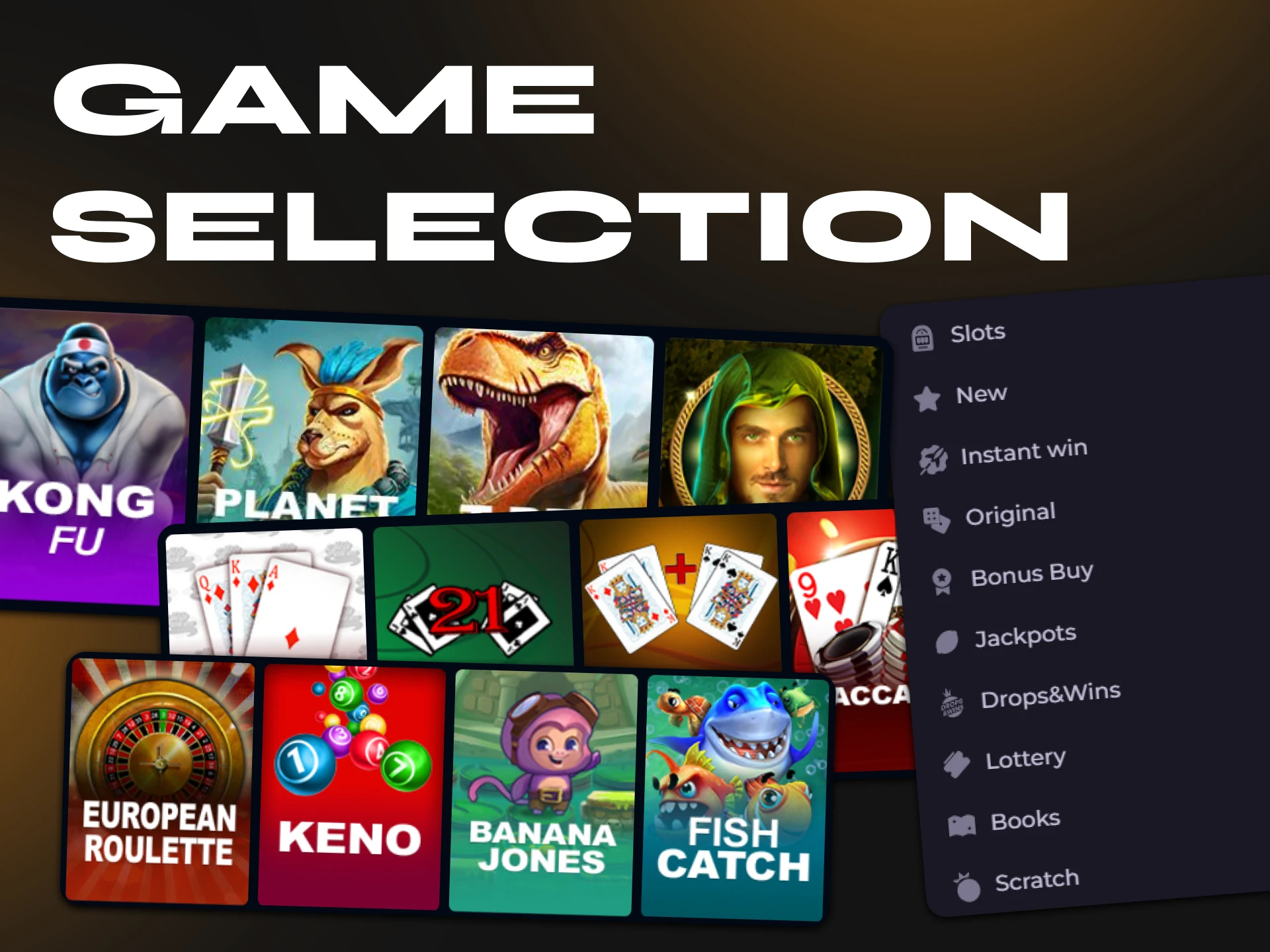 At Bitcoin casinos, you can find a variety of games in different categories.