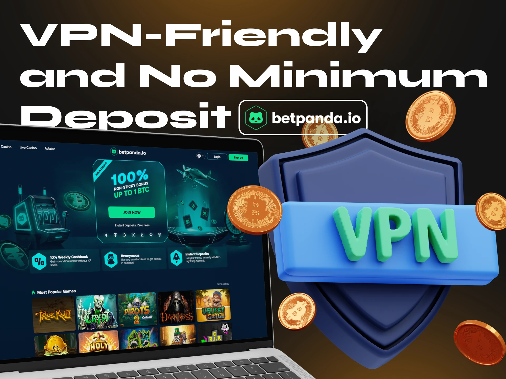 At Betpanda you can deposit money without limits.