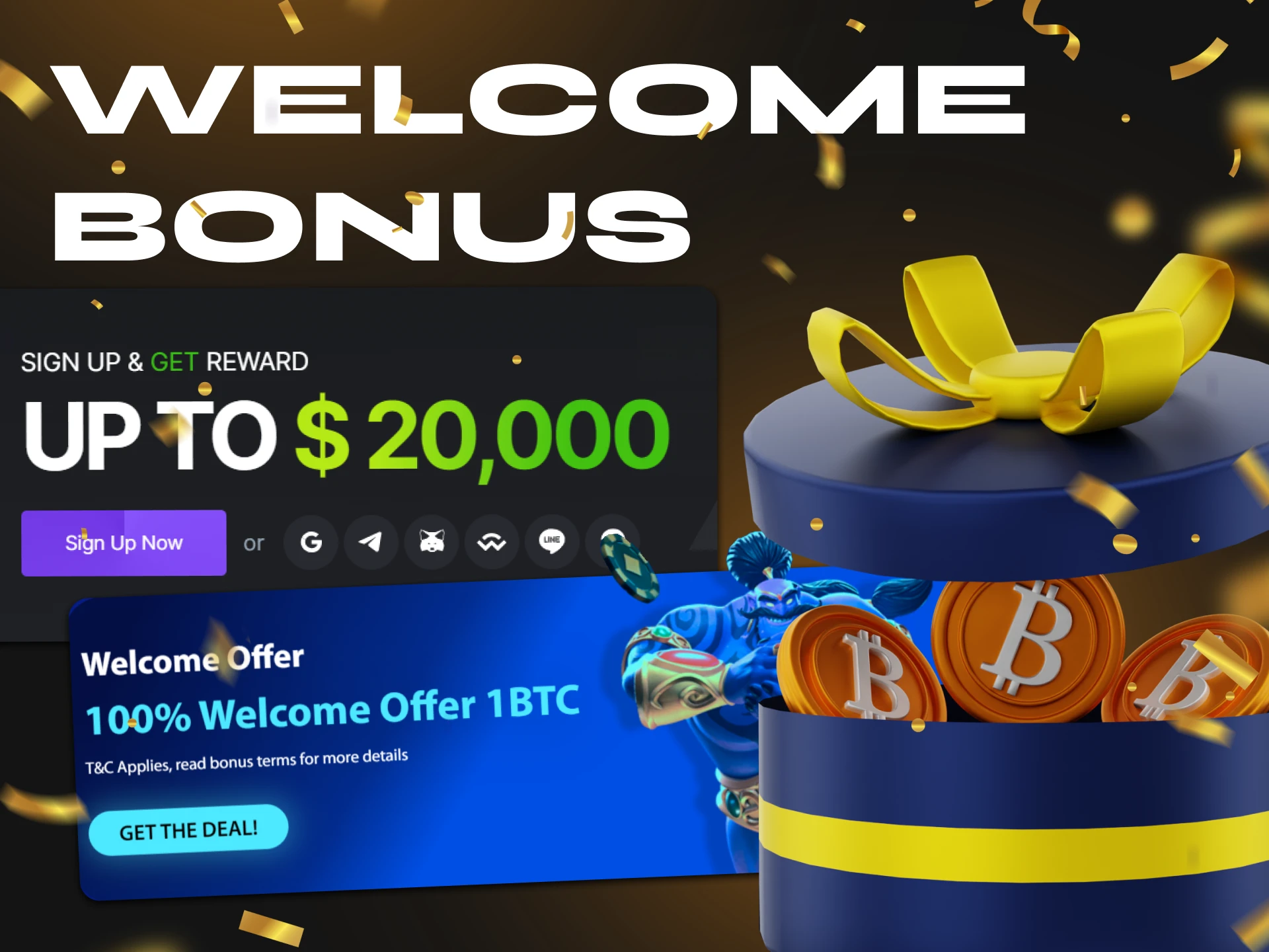 Register at Bitcoin Cash Casino to receive a lucrative welcome bonus.