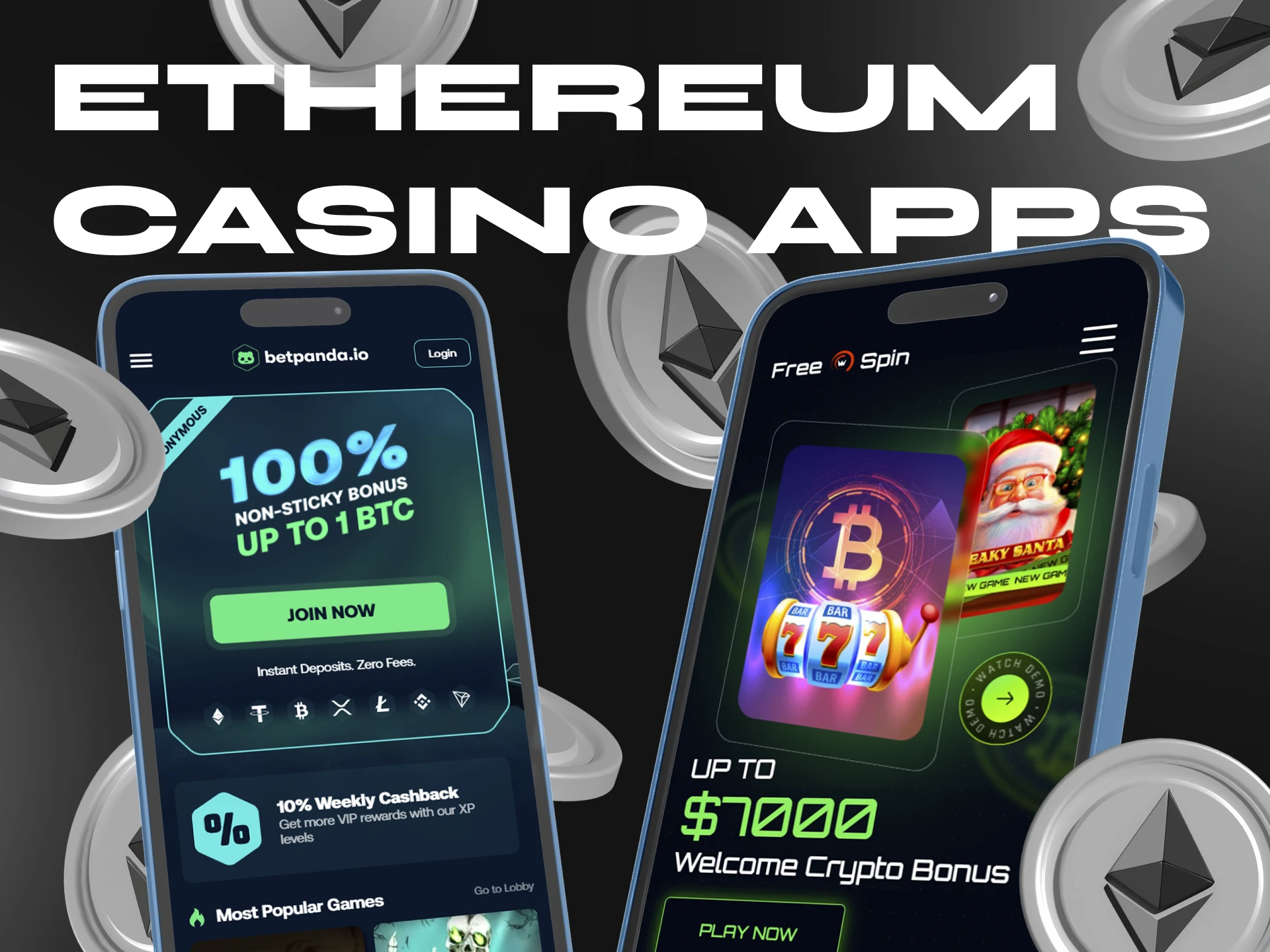 Download the Ethereum Casino app to play casino anywhere.