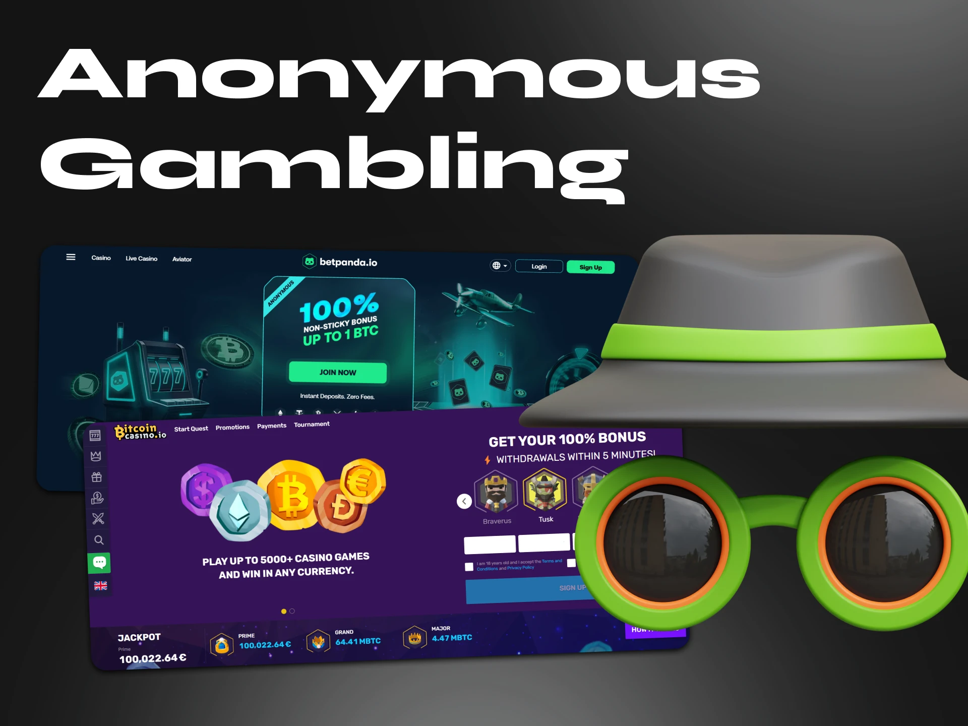 Be sure of your anonymity when playing at Ethereum casinos.