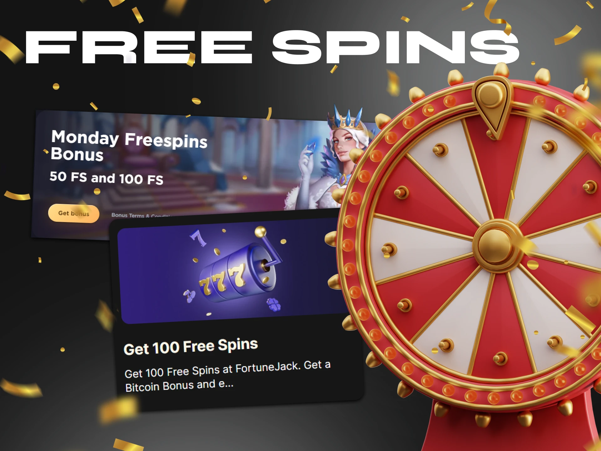 Get a nice free spins bonus at a Ethereum casinos.