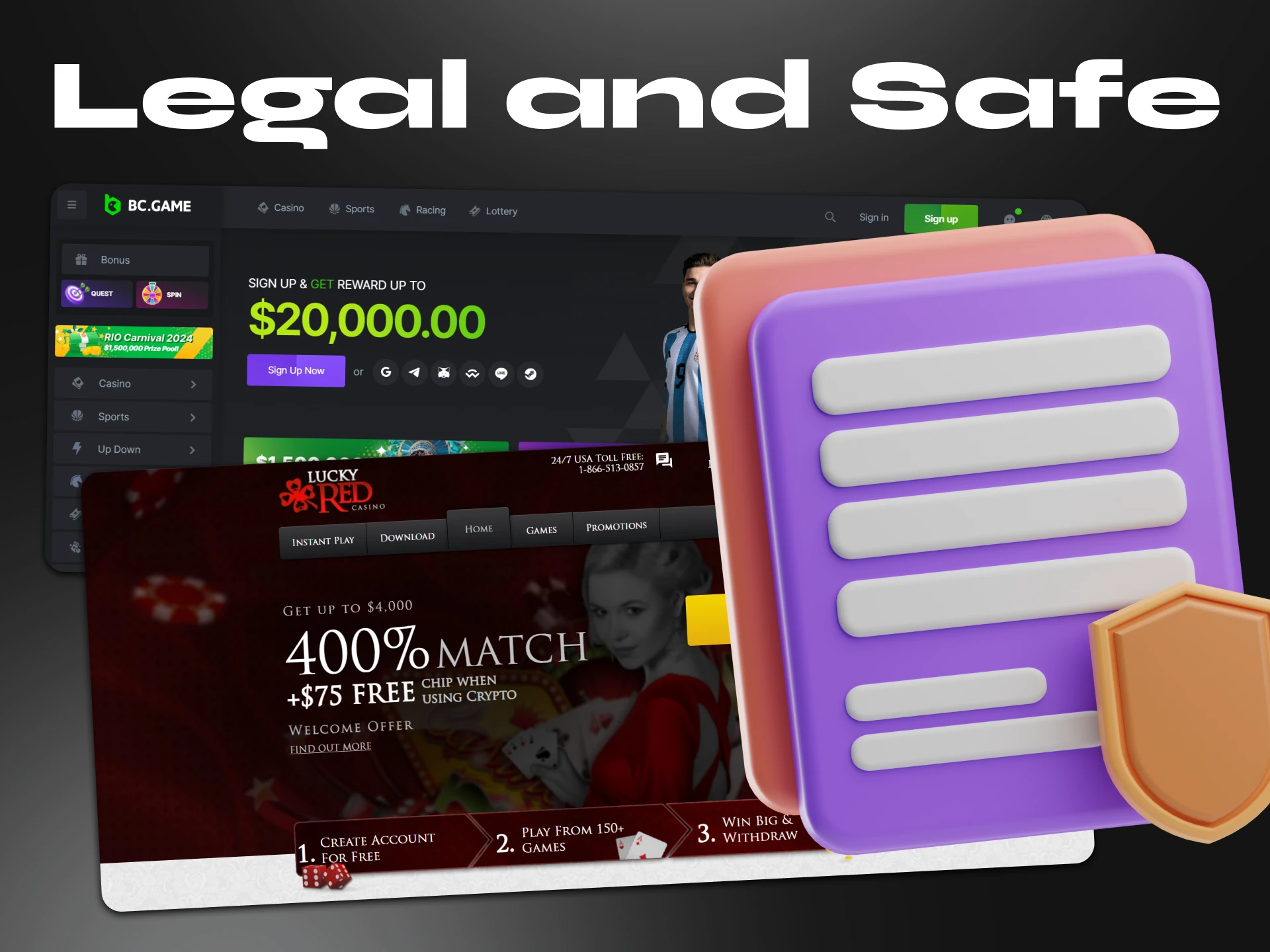 Don't worry about your safety, Ethereum casinos are safe and legal for users.