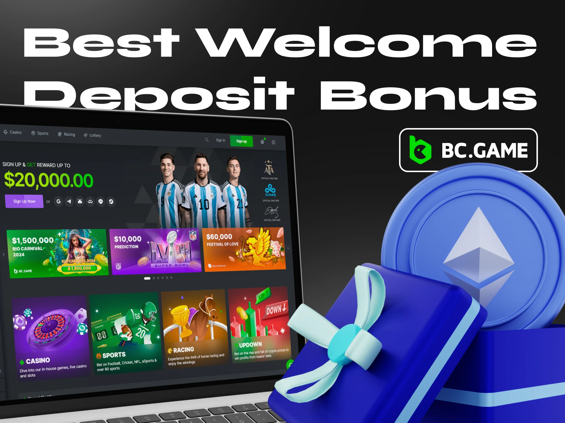 Register at BC.Game and receive a lucrative welcome bonus.