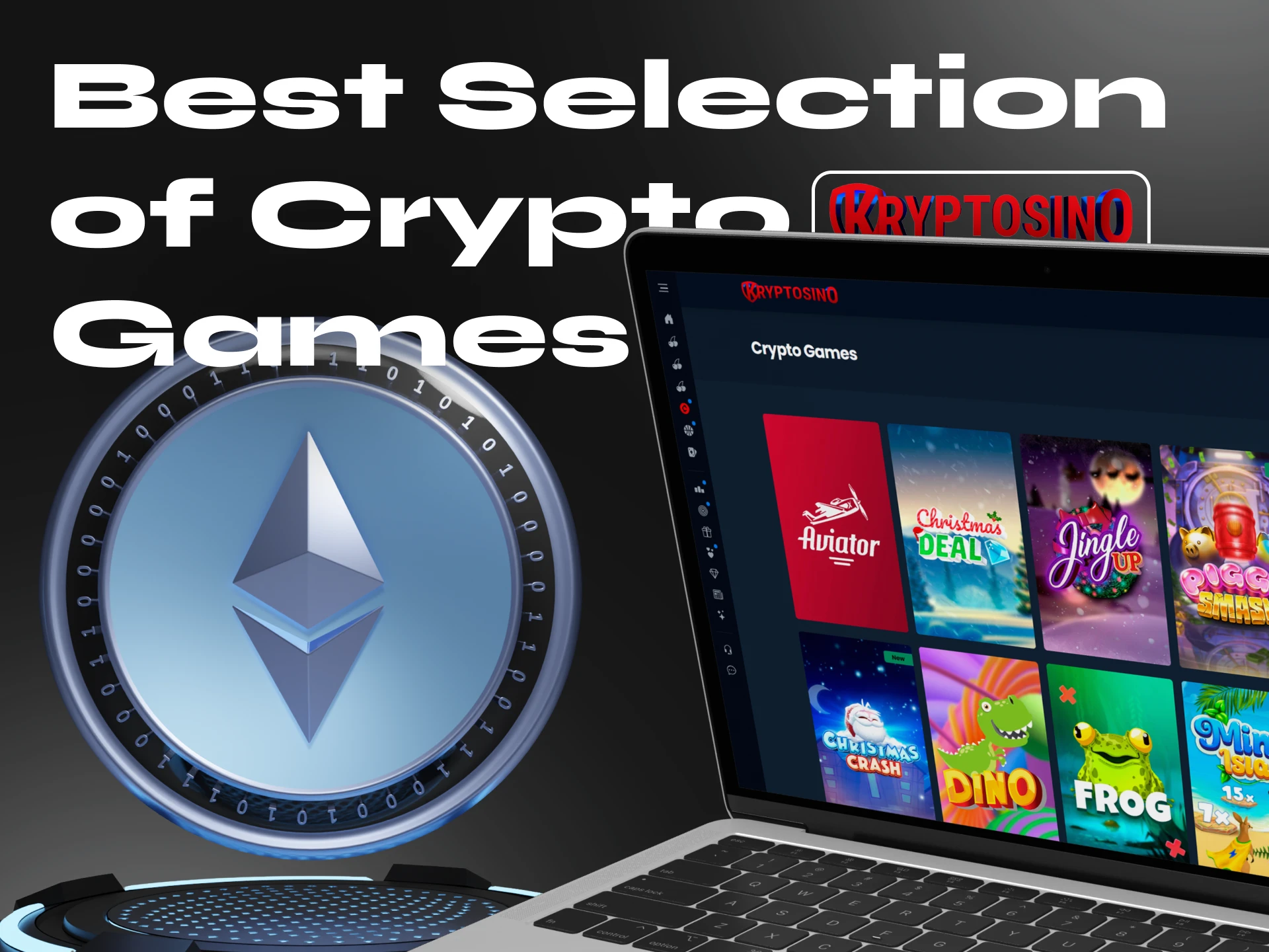 Ethereum casino Kryptosino offers a wide selection of different casino games to suit every taste.
