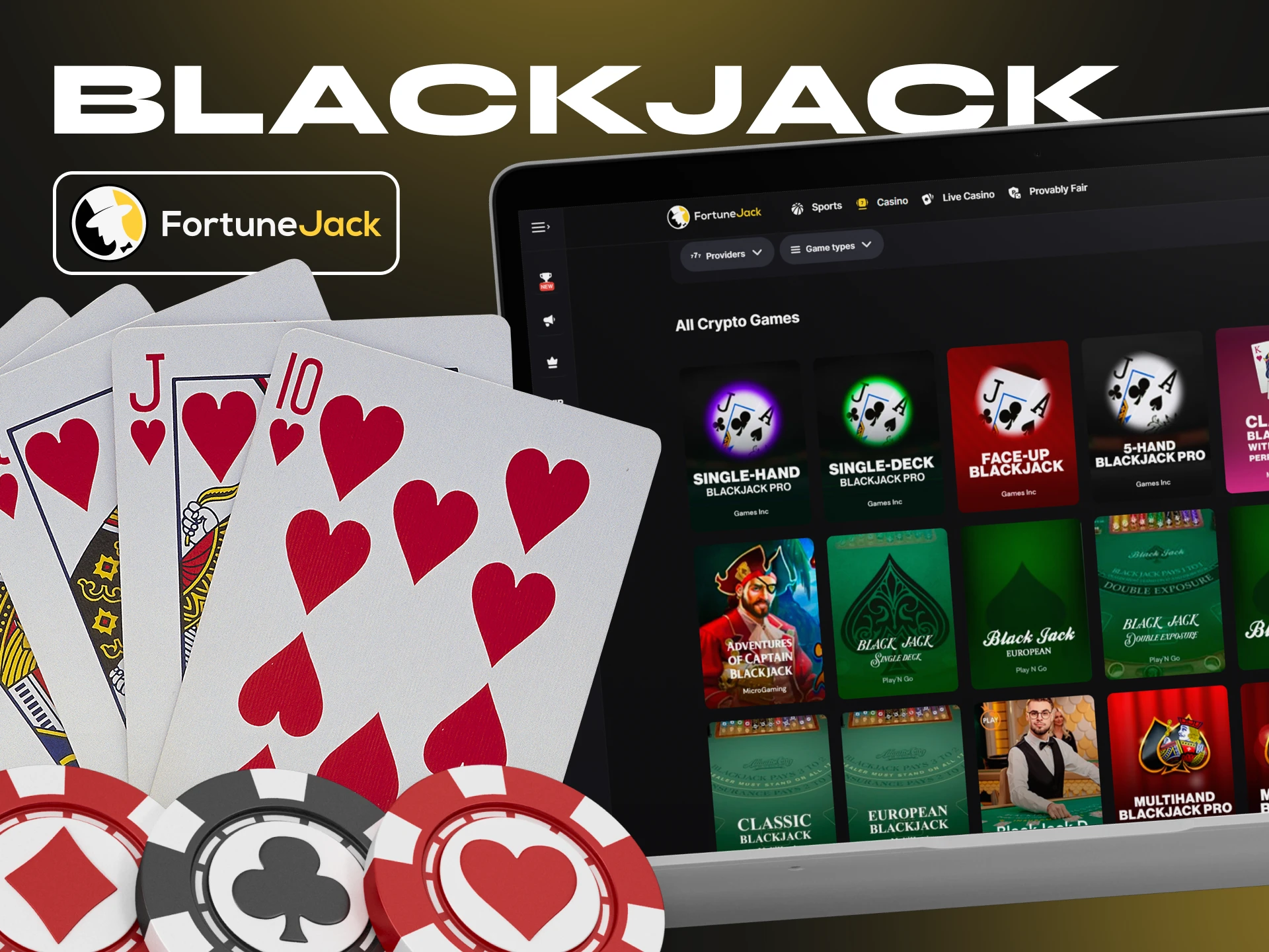 At FortuneJack Casino, choose your favorite blackjack game and start playing.