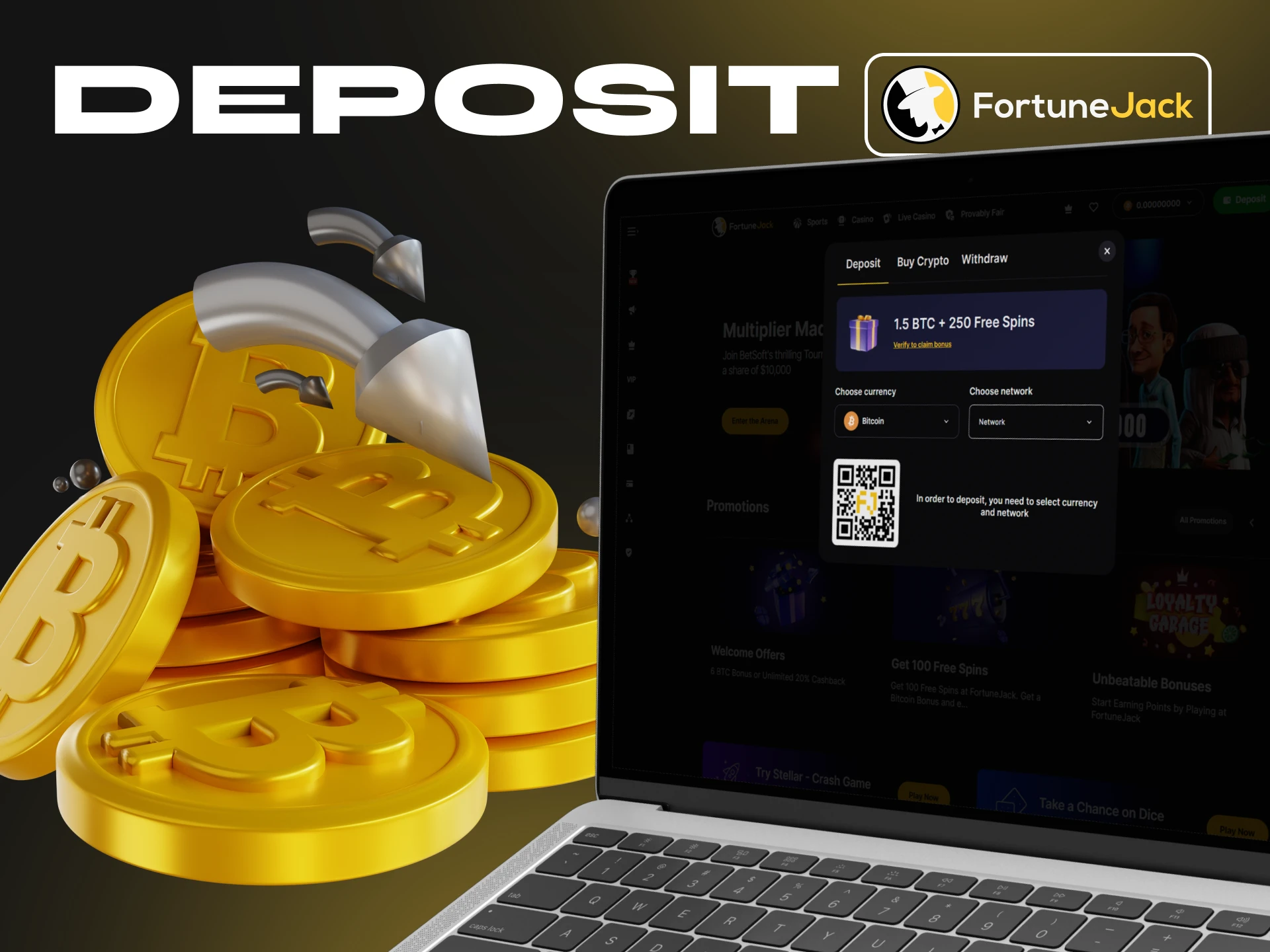 Try depositing with FortuneJack using cryptocurrency.