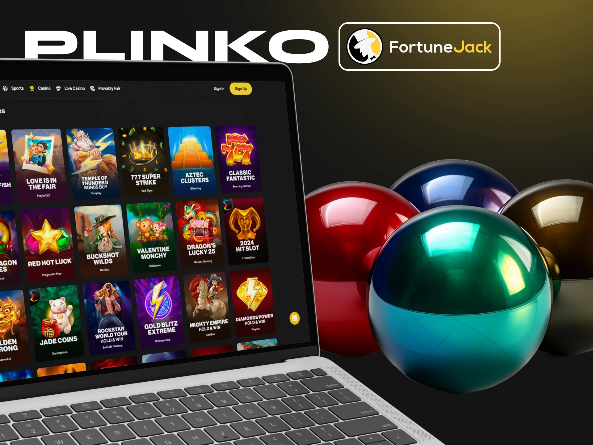 Try Plinko at FortuneJack Casino.