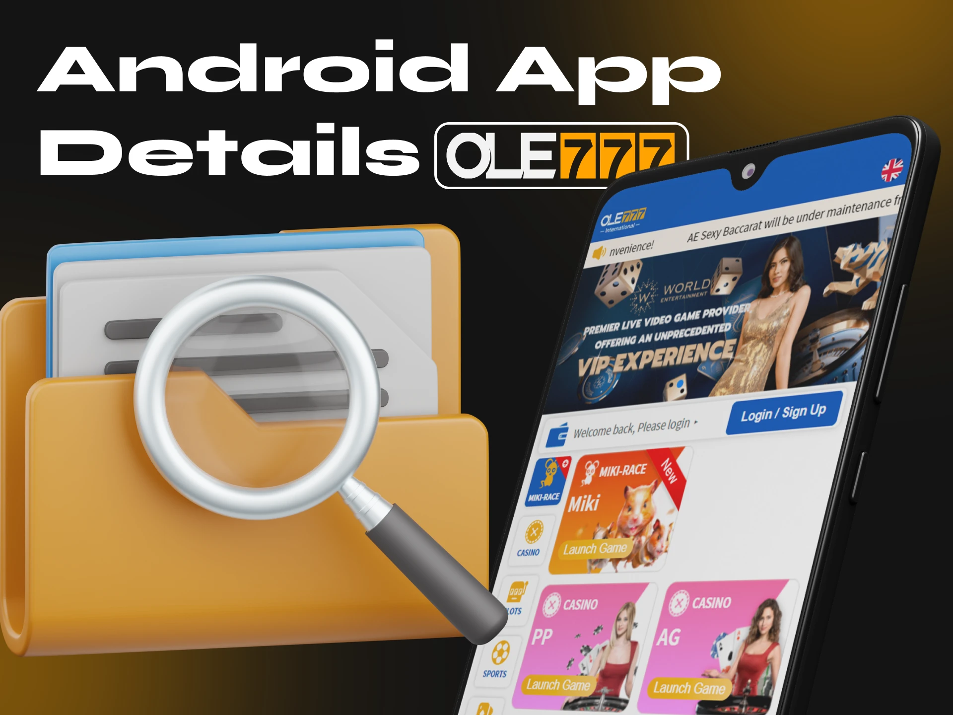 Find out the details of the Ole777 crypto casino application for Android.