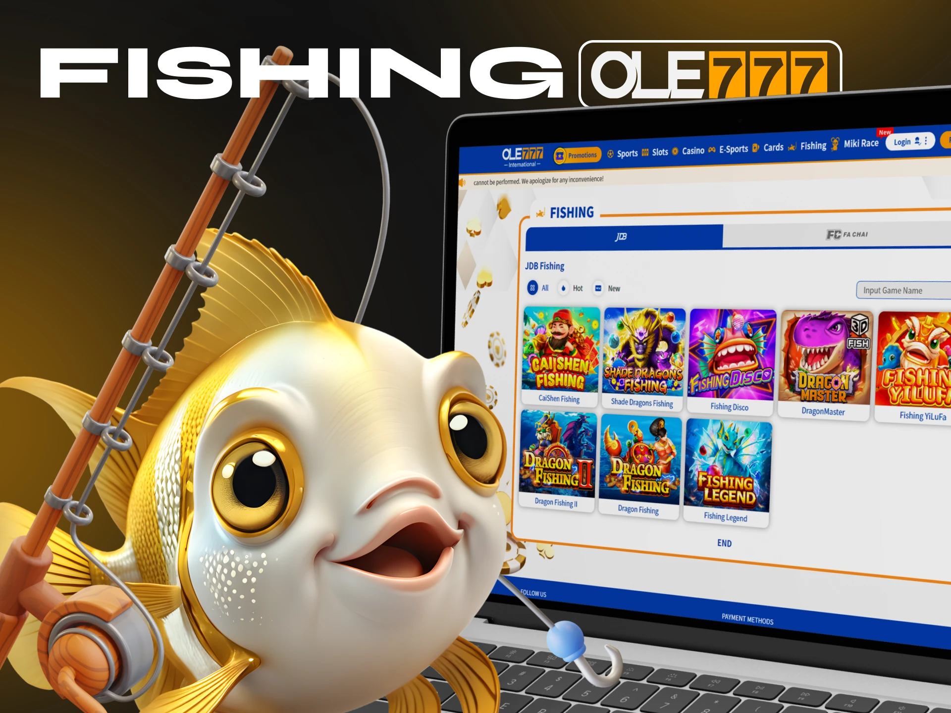You don't need a specific strategy to play fishing at Ole777 casino, just relax and play.