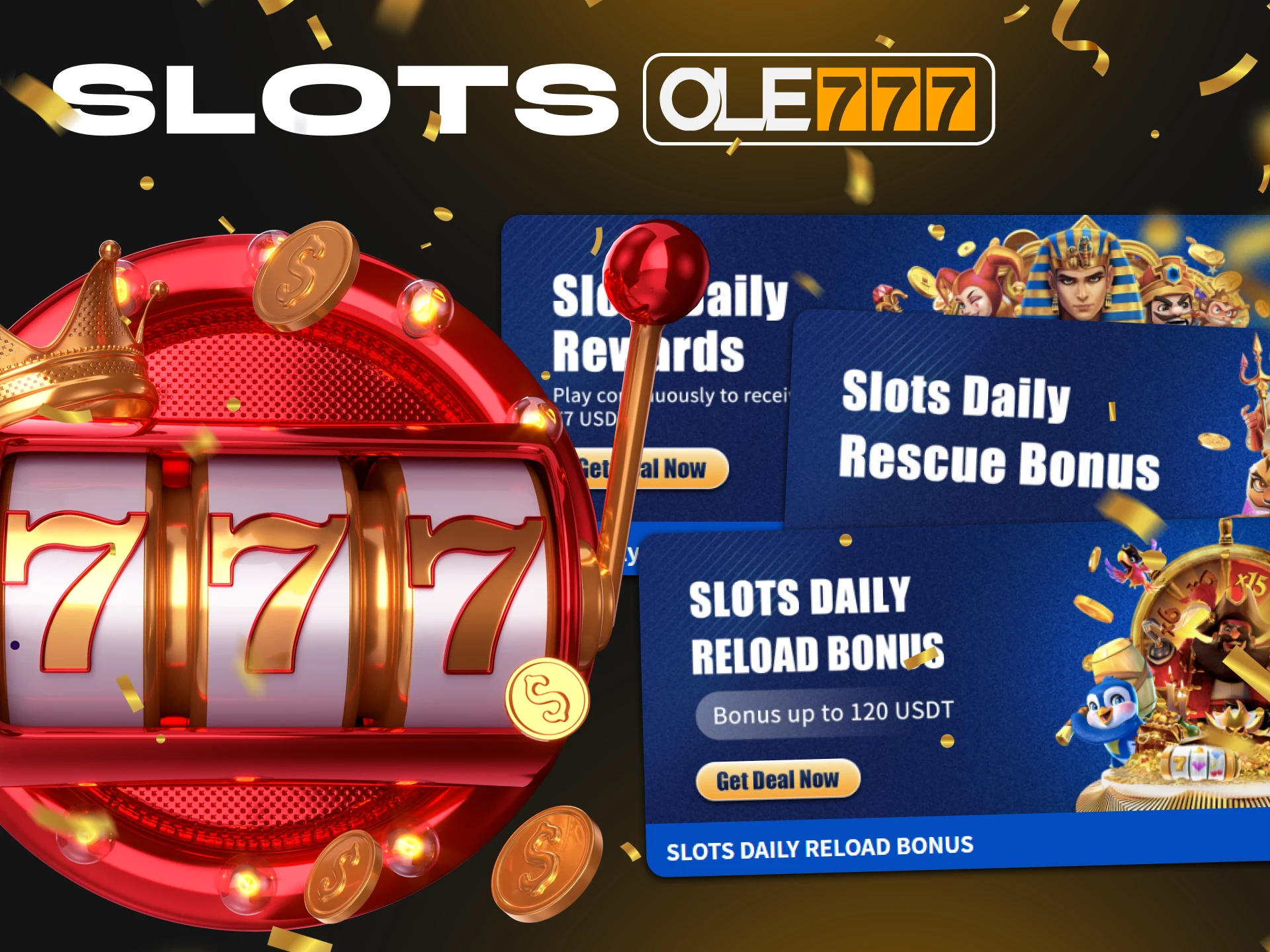 Ole777 casino offers many slots bonuses for every taste.