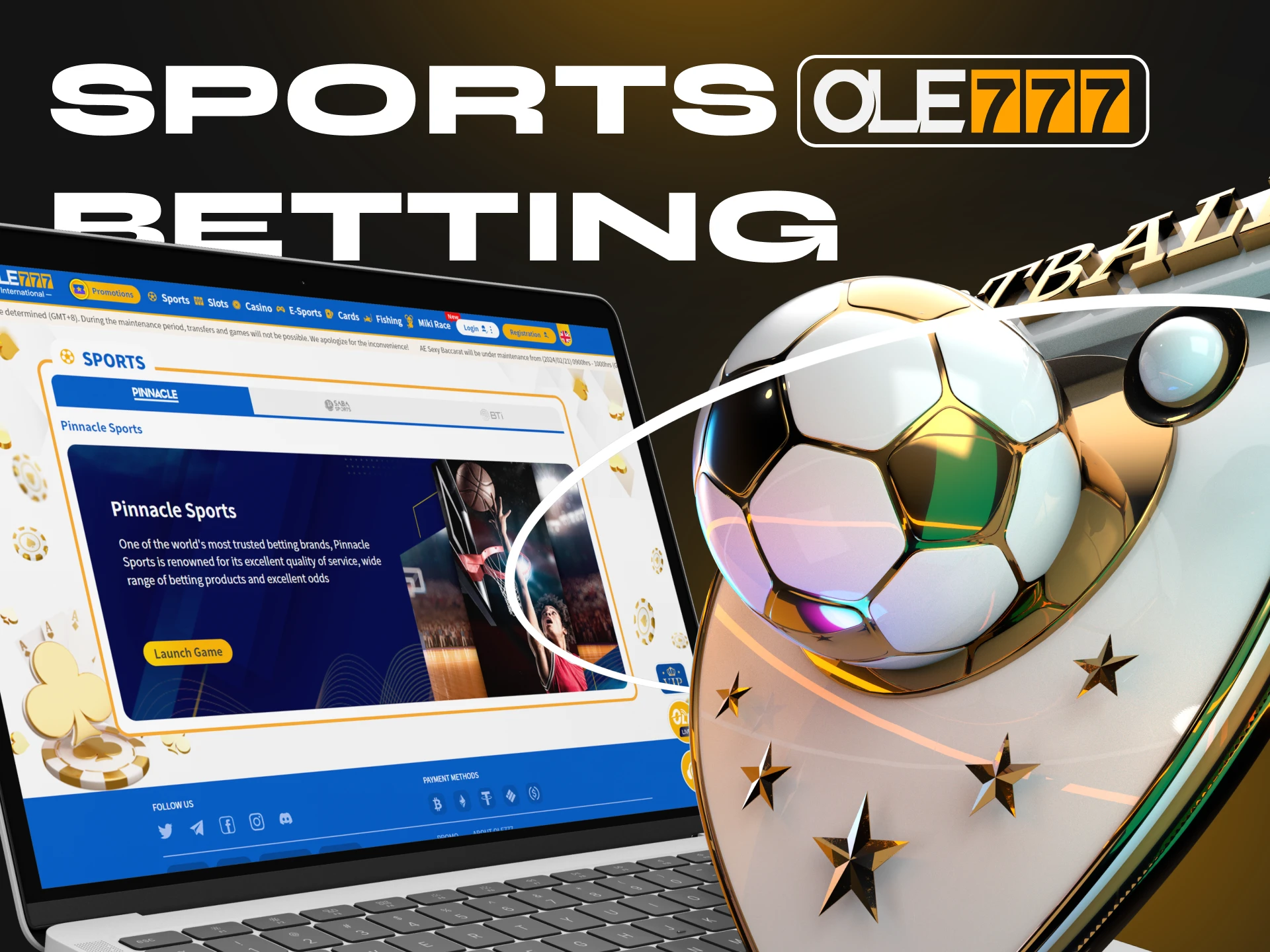 Try betting on sports at Ole777 casino.
