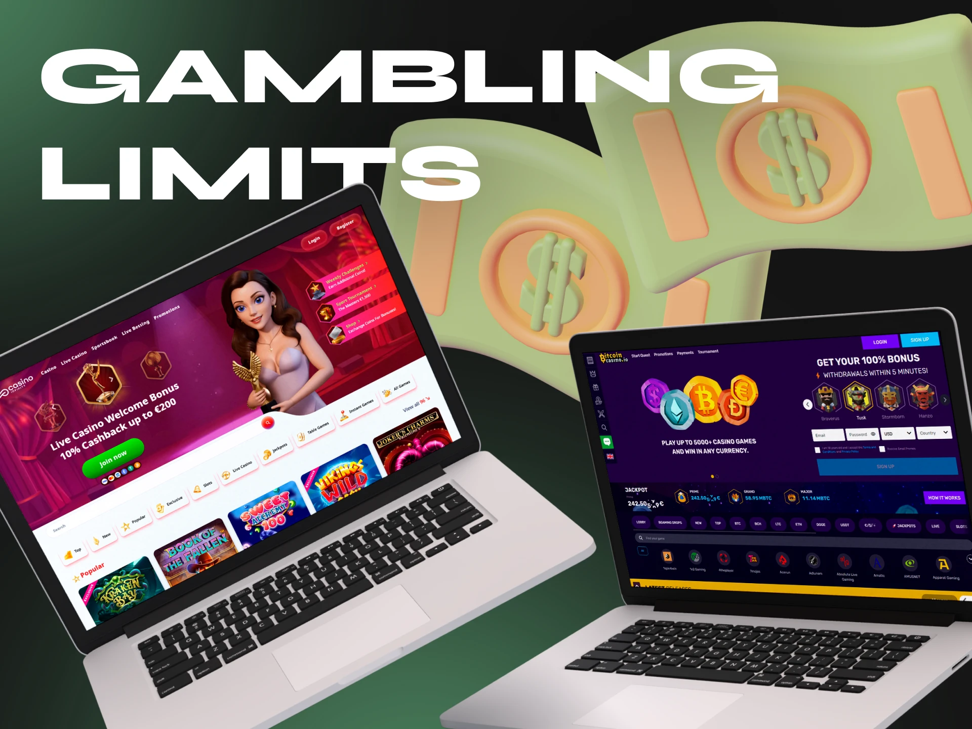 Different Tether casinos have their own gambling limits.