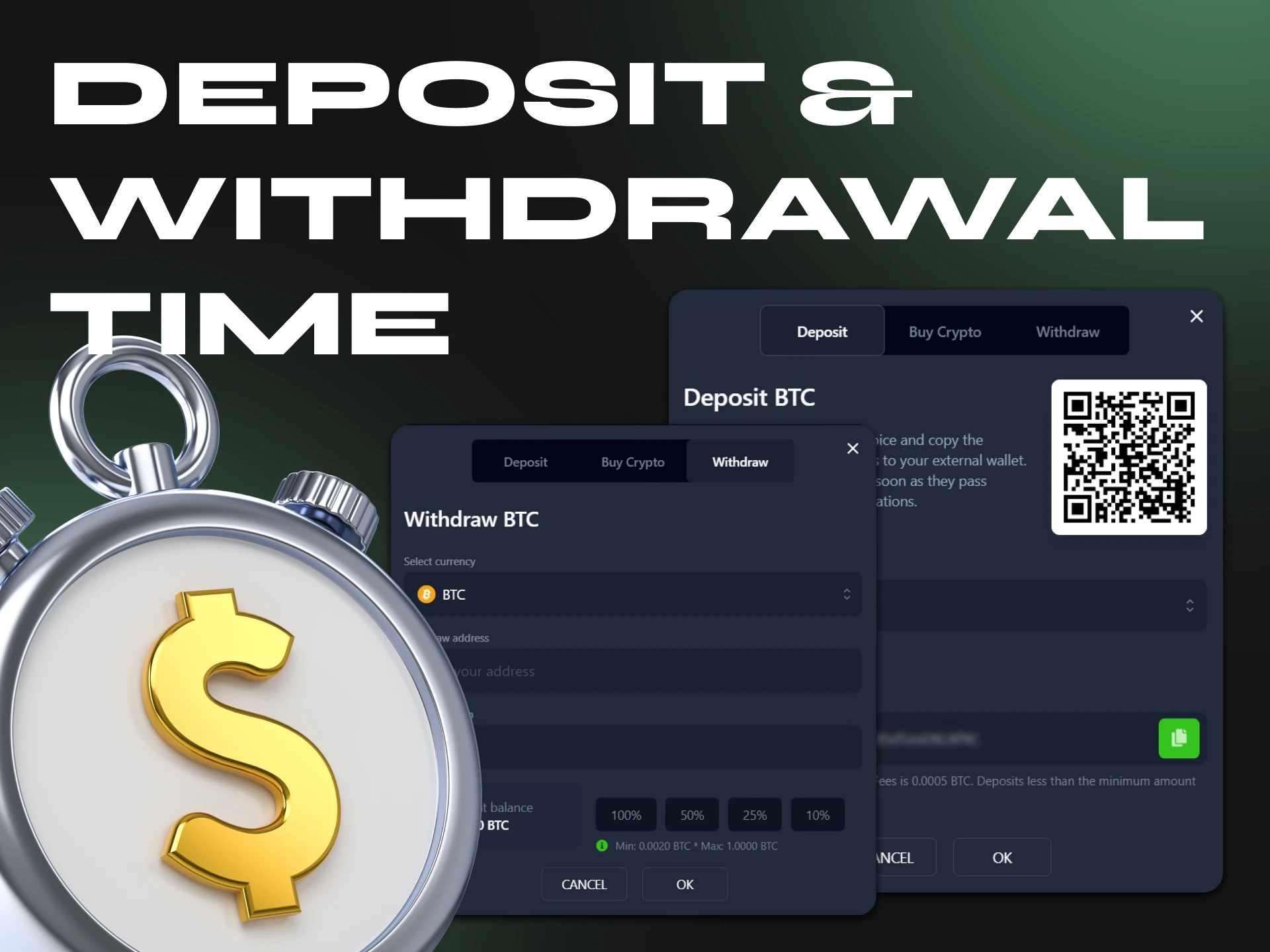 To choose a good Tether casino, compare the deposit and withdrawal time.