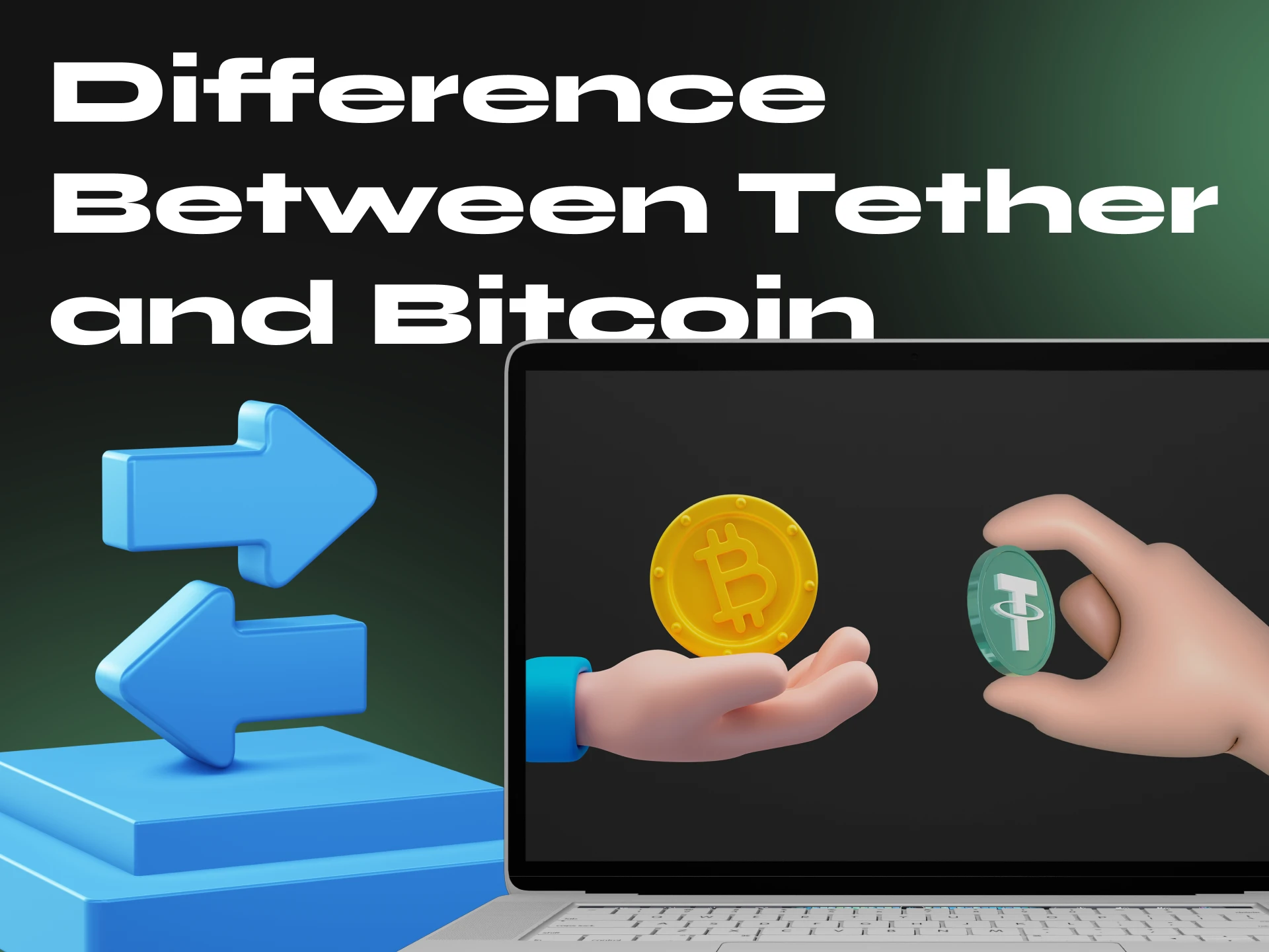 Here is a description of the differences between Bitcoin and Tether coins.