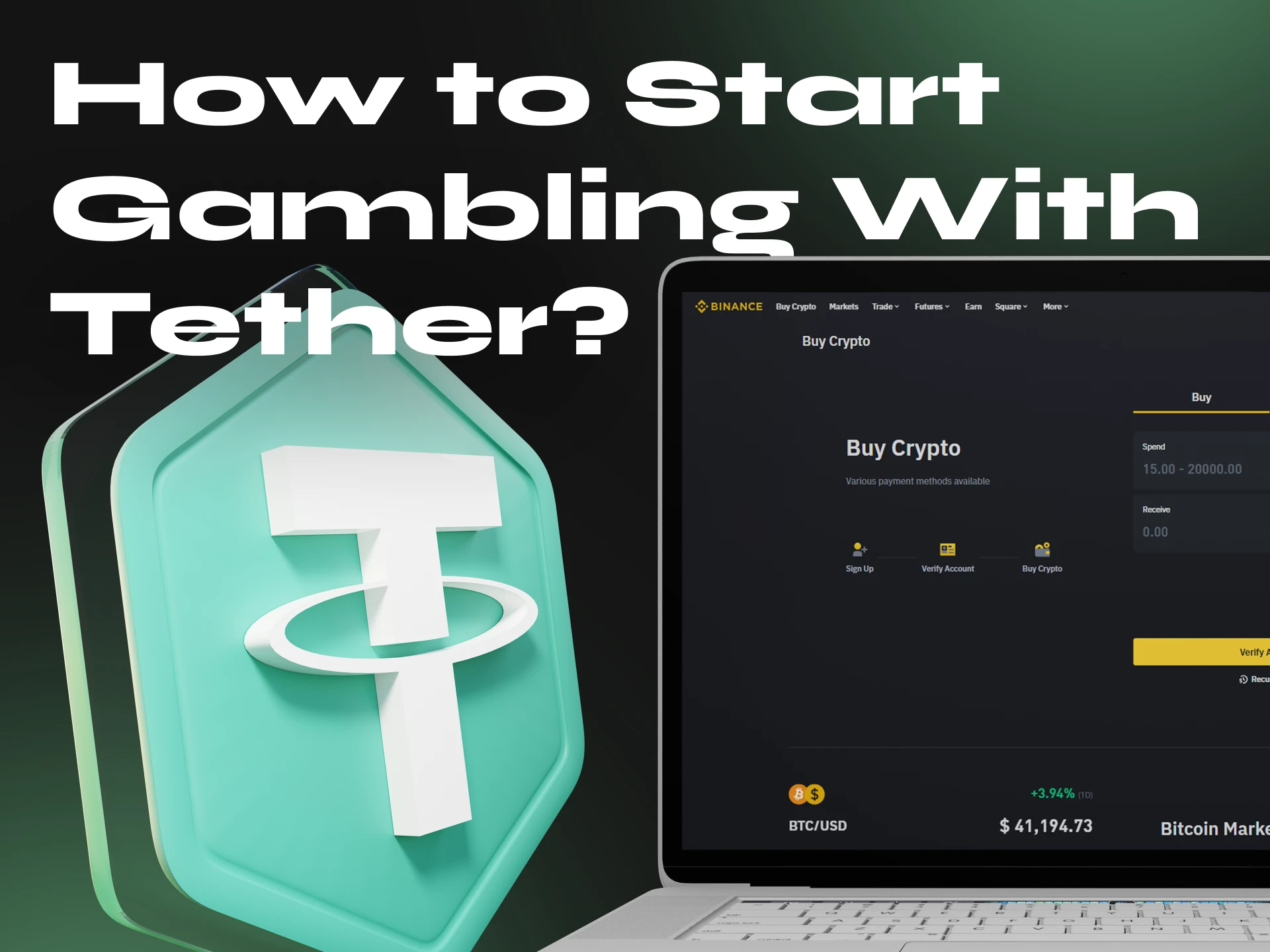 Follow these steps to start playing at Thether Casino.
