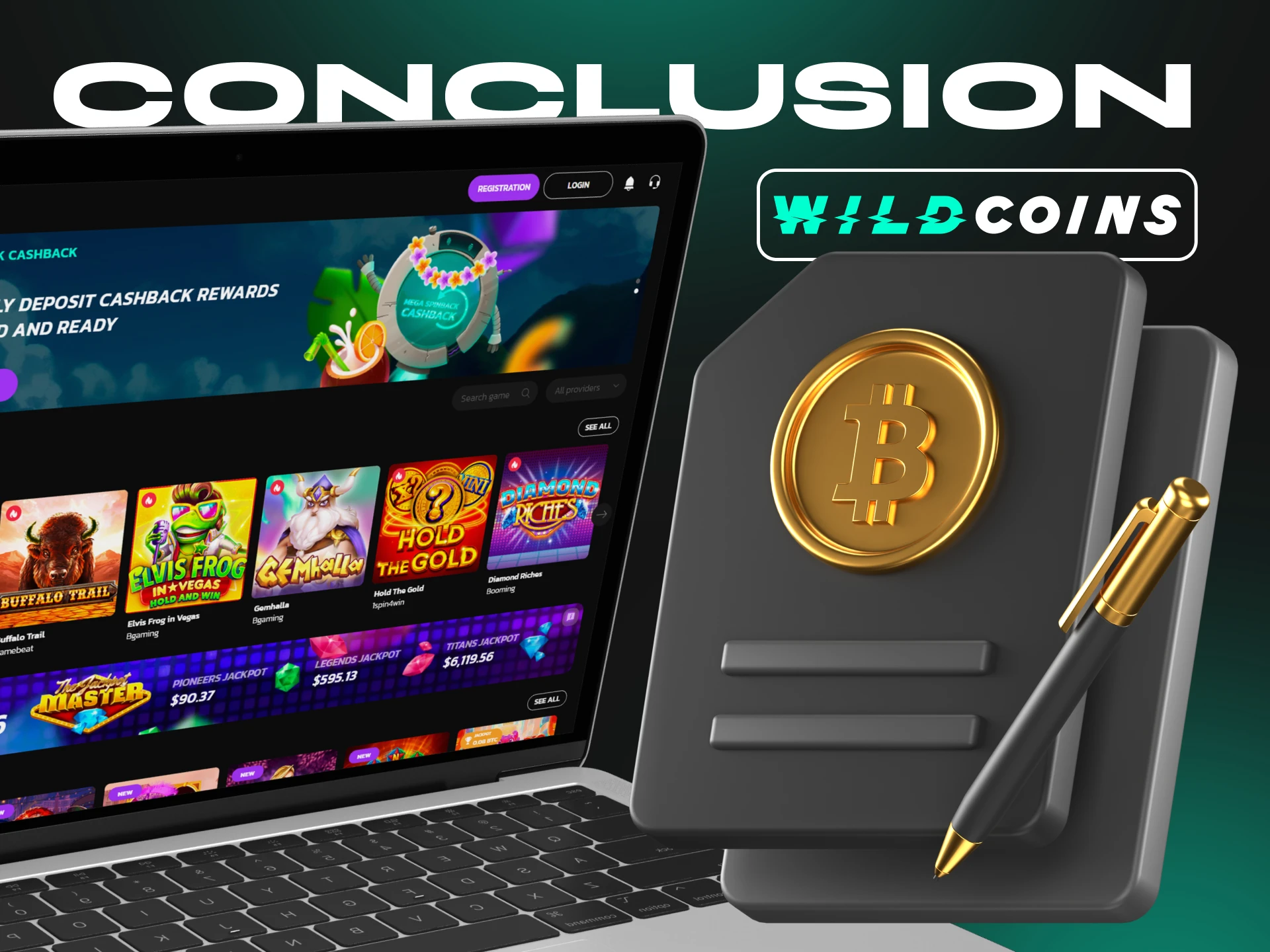 Wildcoins is a casino with a wide variety of games and bonuses.