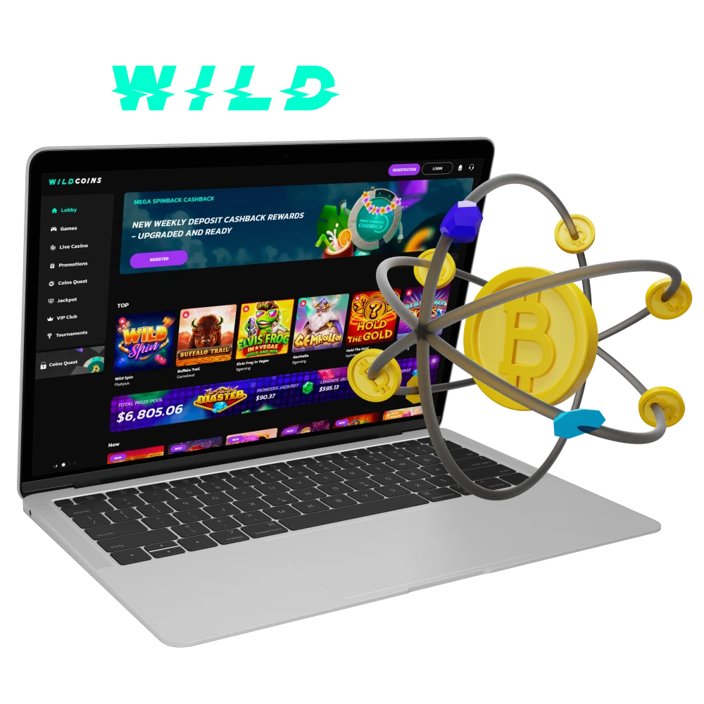 Wildcoins is an excellent casino with the opportunity to play for cryptocurrency.