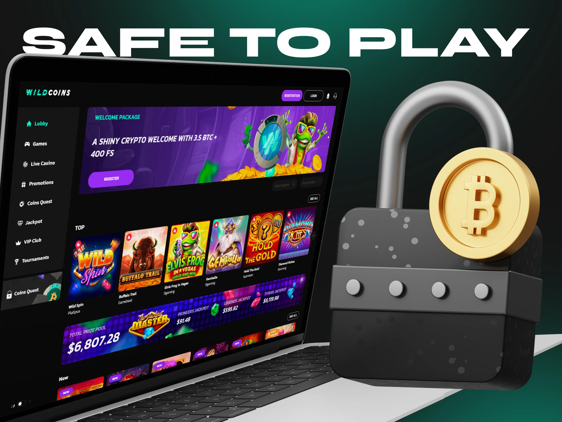 Wildcoins cares about the protection of the personal data of its users and has strict data protection.