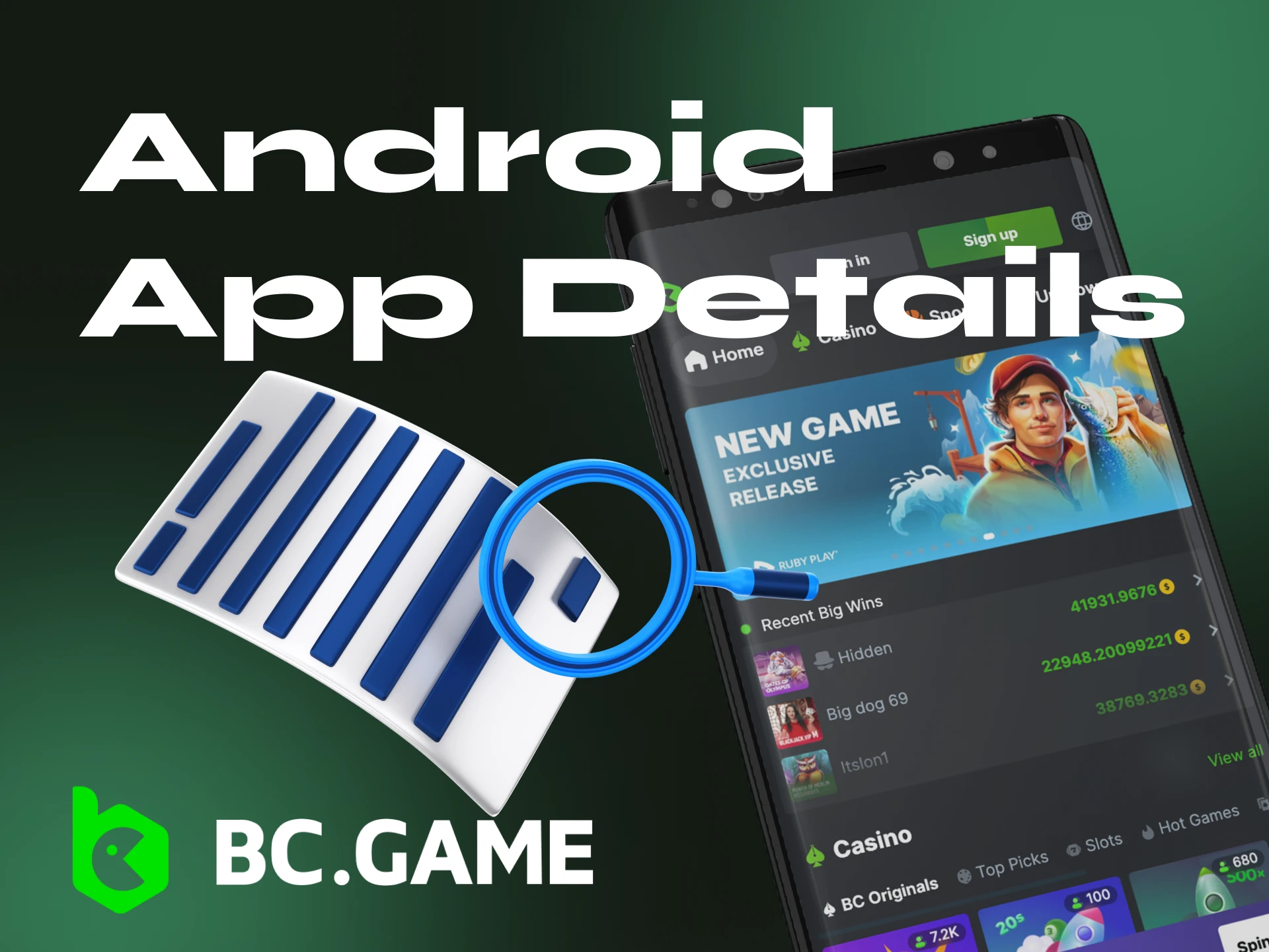 Is the BC Game online casino application optimized for Android phones.