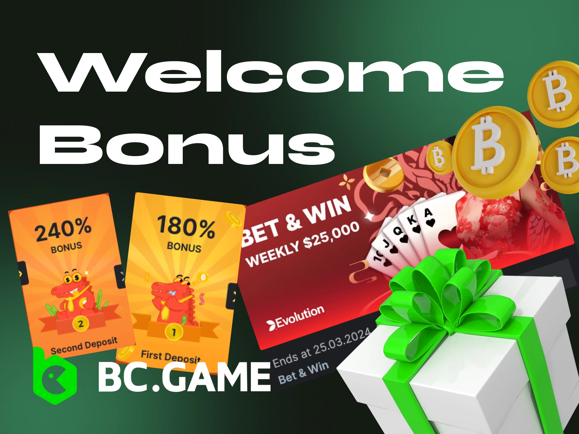 What kind of welcome bonus can you get at the BC Game online casino.