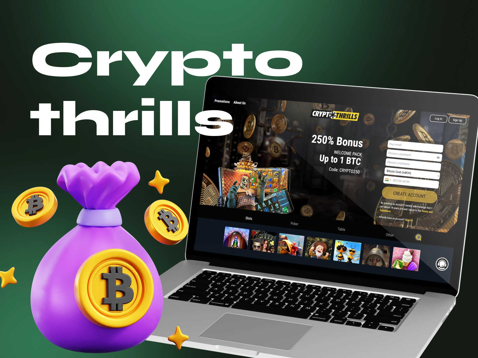 Are there any bonuses for players at Crypto Thrills Casino.