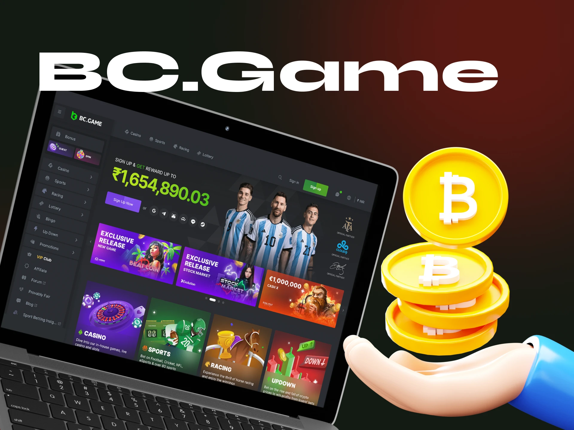 Is there a welcome bonus for new players at the BC.Game online casino.