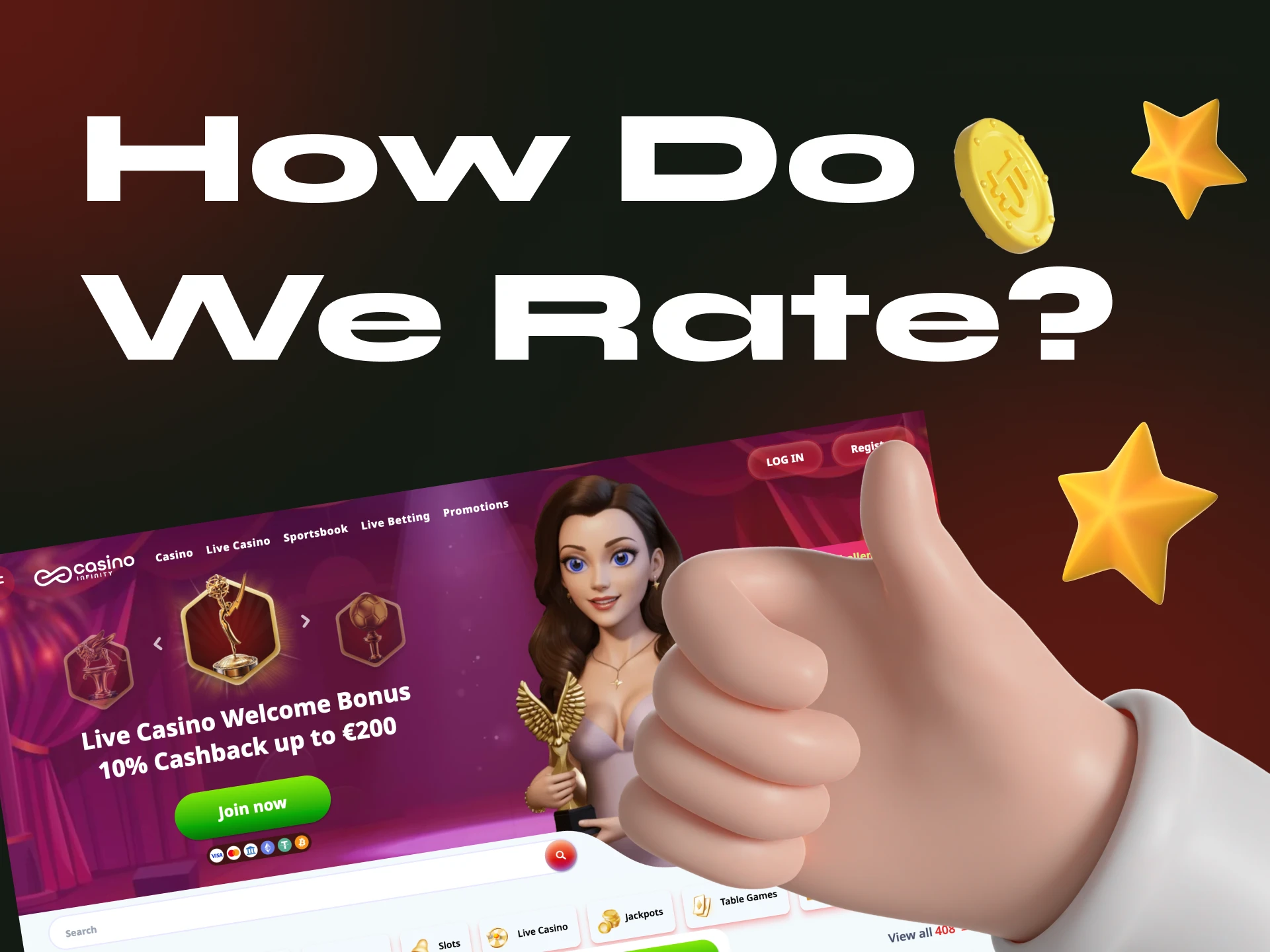 What criteria do we use to evaluate the best online casino in Canada.