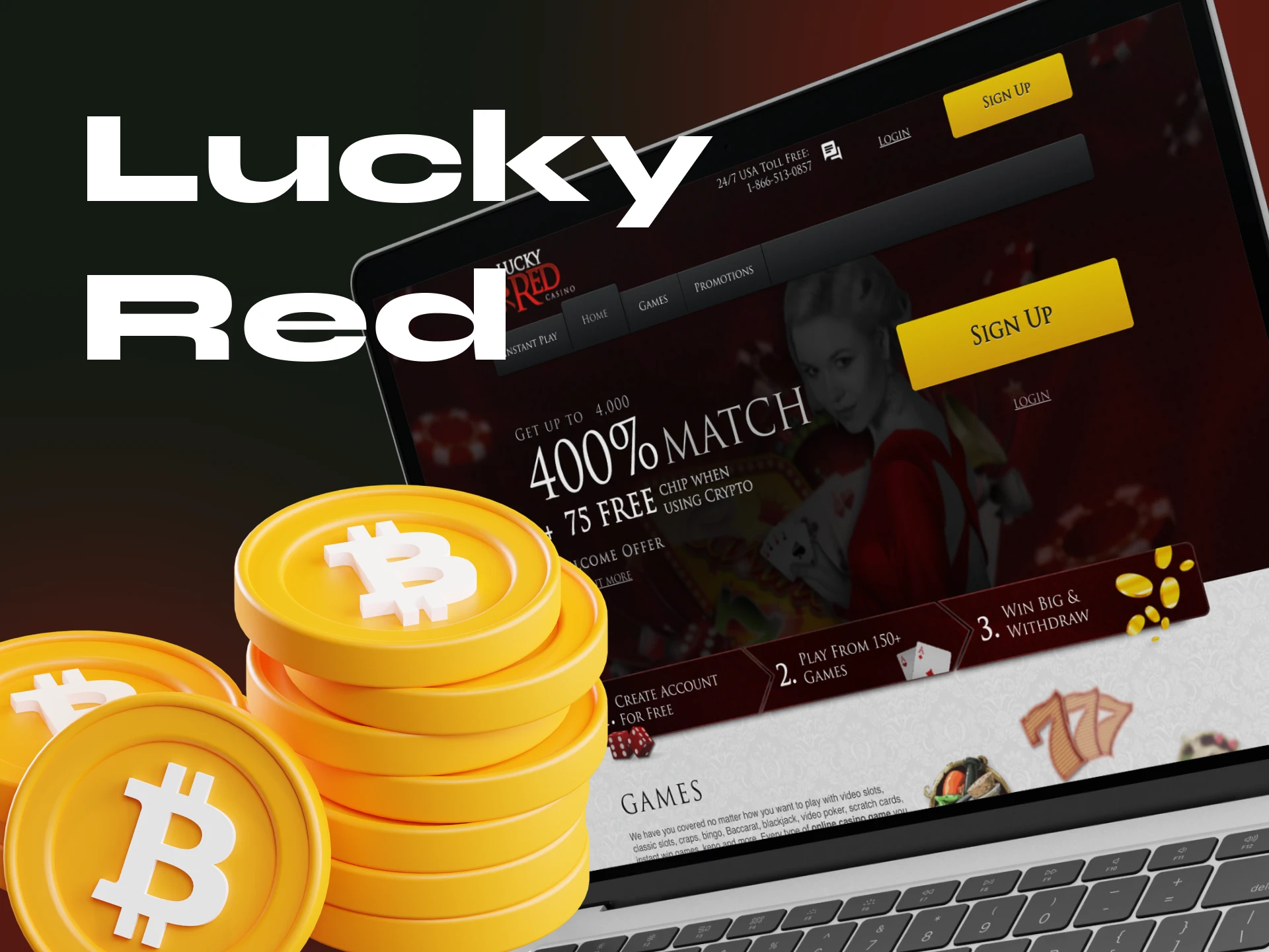 What data encryption does LuckyRed online casino use.