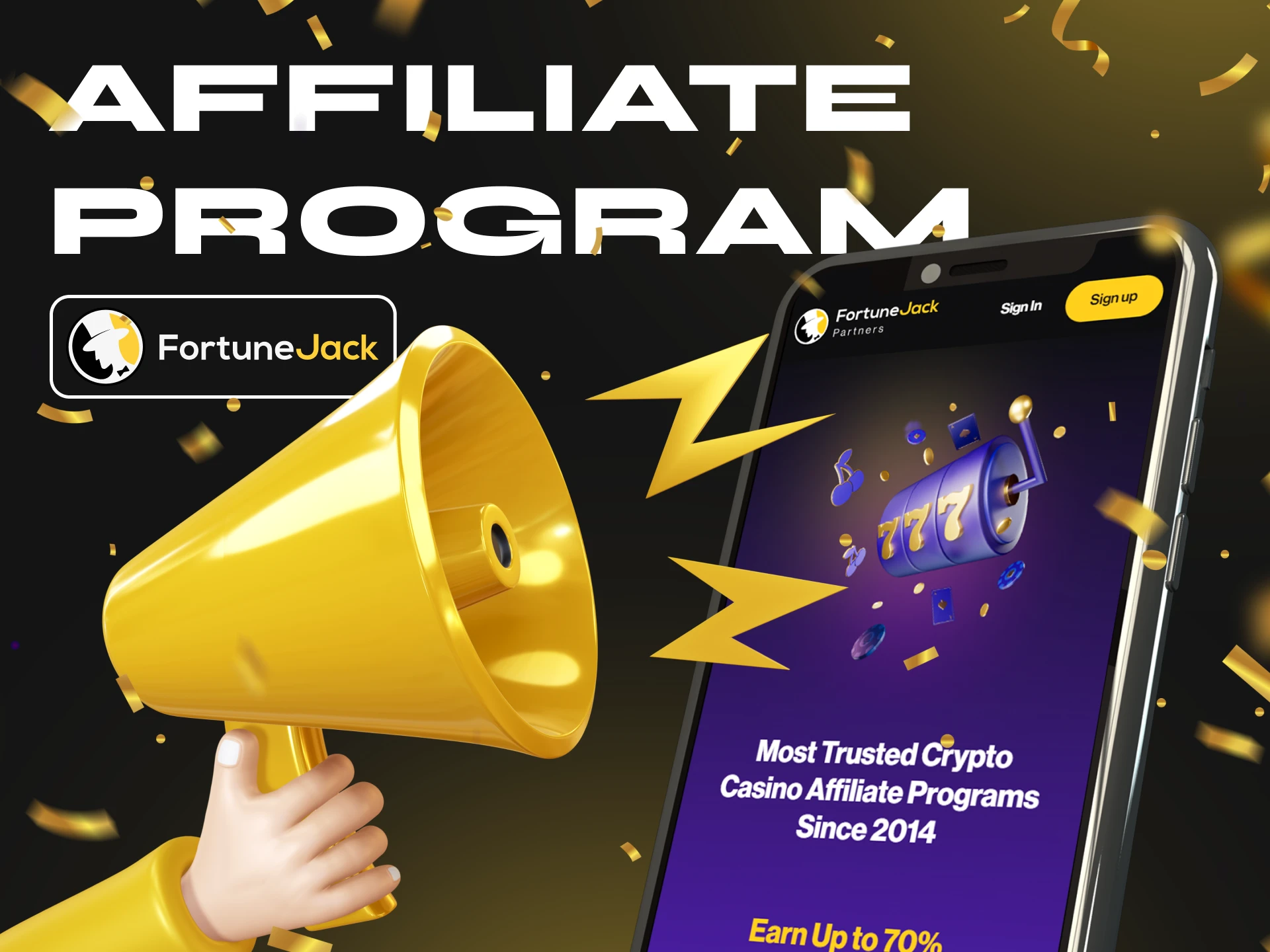 Refer people to The FortuneJack mobile app and get rewarded.