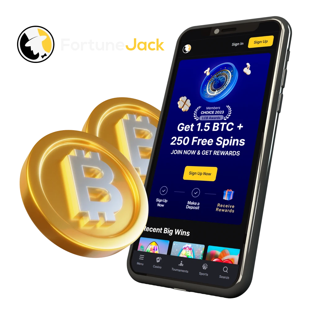Place sports bets and play casino games with the convenient FortuneJack mobile app.