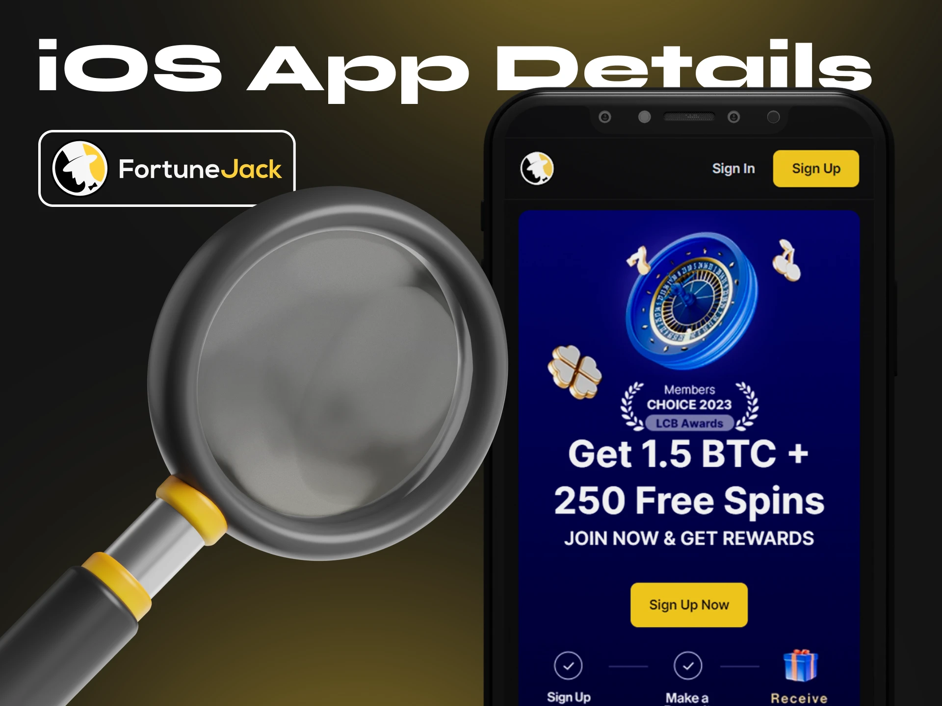 Use the mobile version of the FortuneJack website directly from your iOS device.