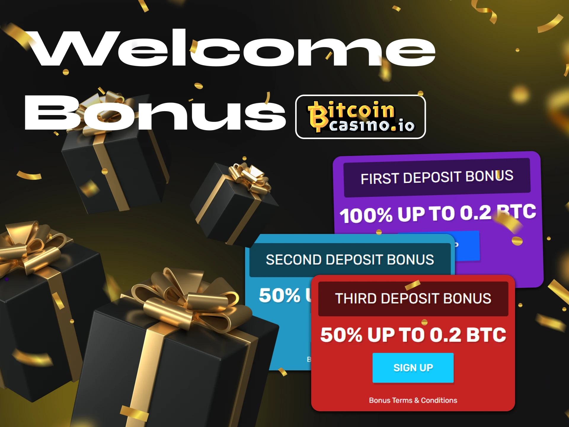 Get the Bitcoincasino welcome bonus and start playing with profit.