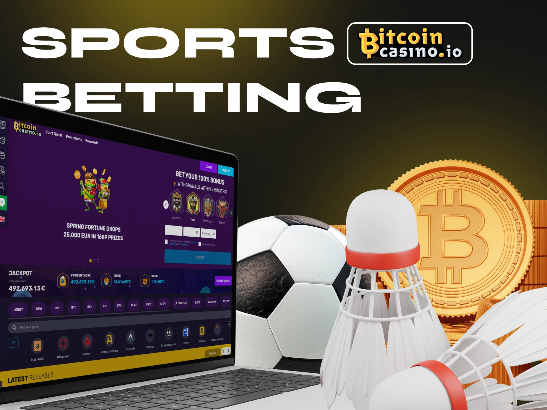 If you are looking for a crypto casino where you can bet on sports, Bitcoincasino is not for you.