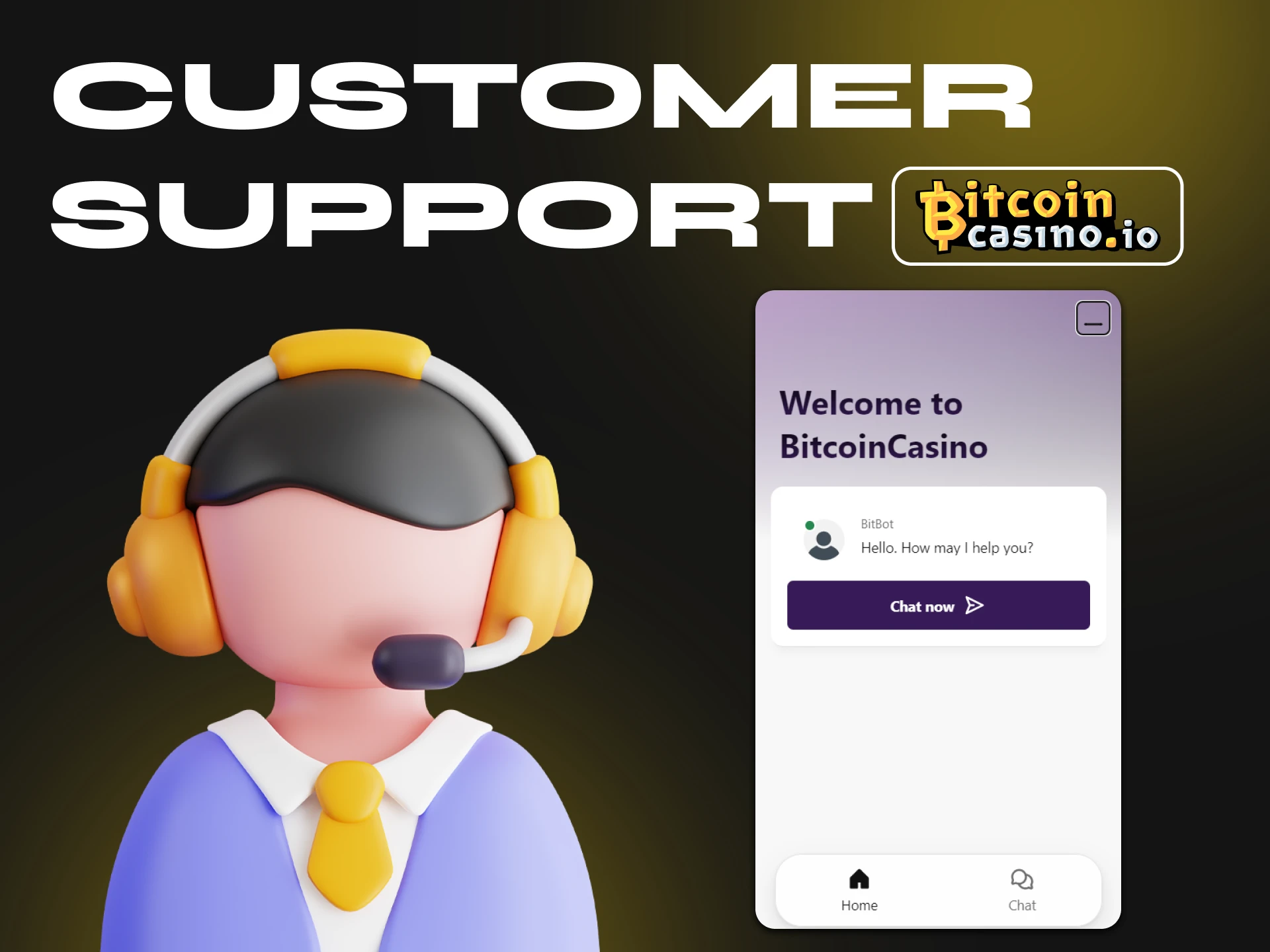 Contact Bitcoincasino support if you have any difficulties with the site.