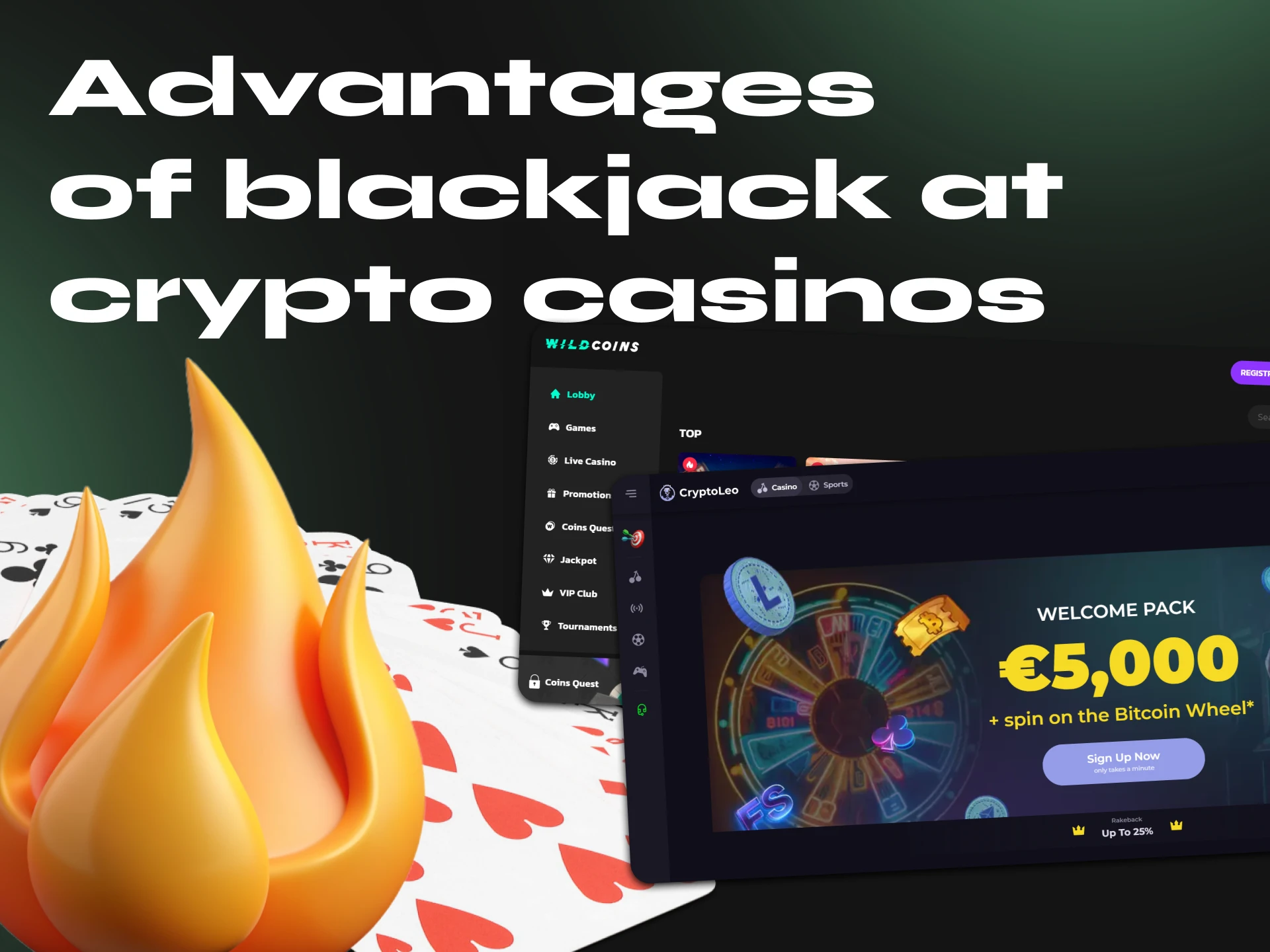 Playing blackjack with cryptocurrency is the best way to win.