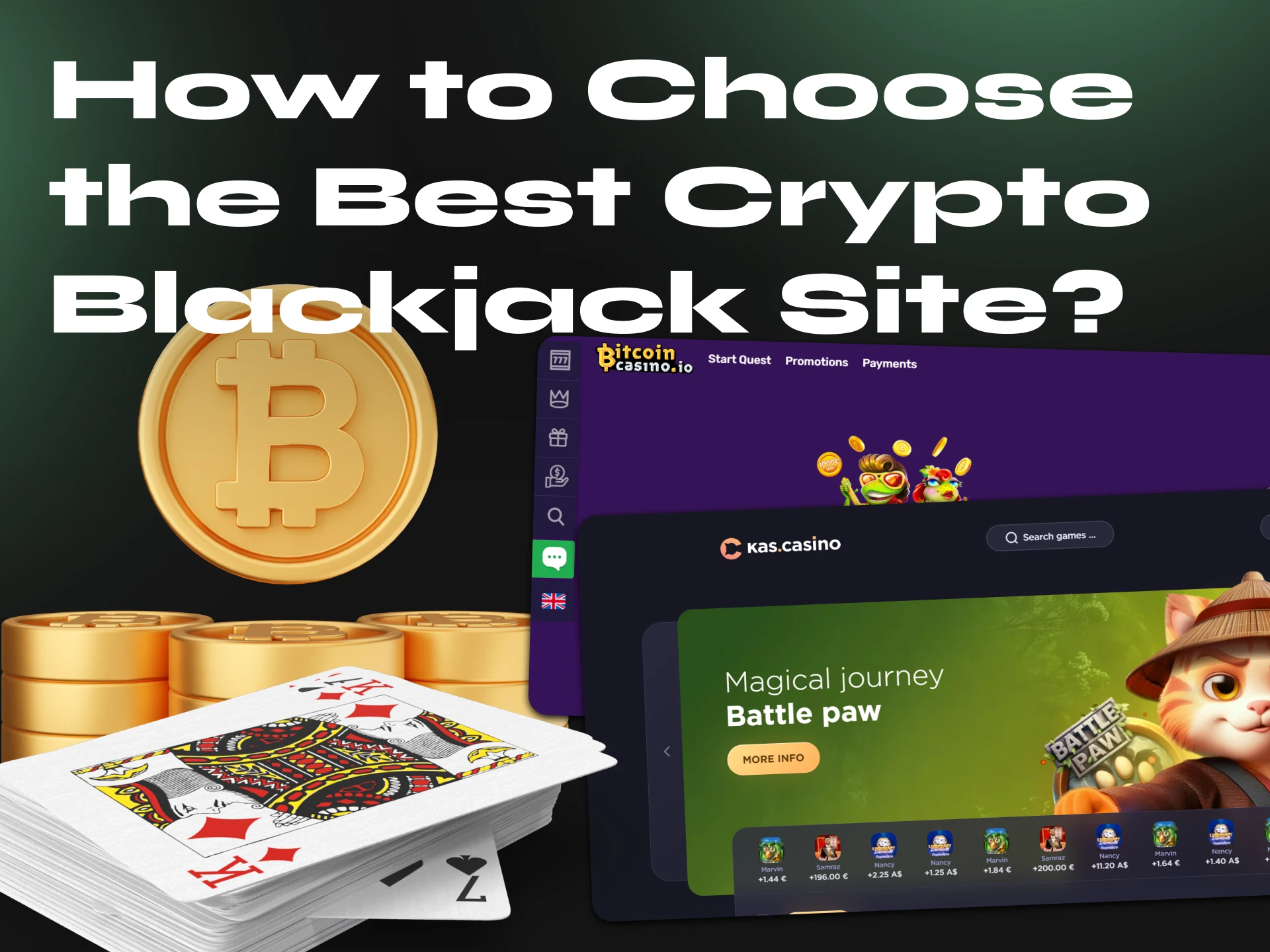 Using these tips, you will be able to choose the best crypto blackjack site.