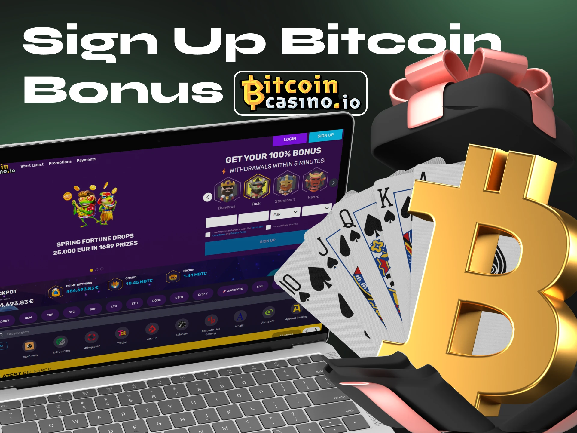 At Bitcoin Casino, claim your welcome bonus to play blackjack profitably.