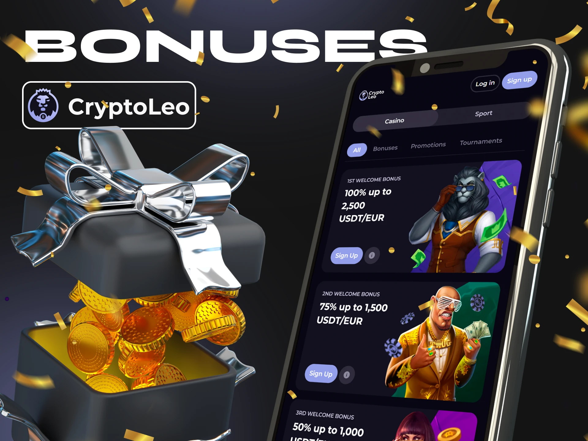 Cryptoleo always has a lot of different bonuses for every taste.