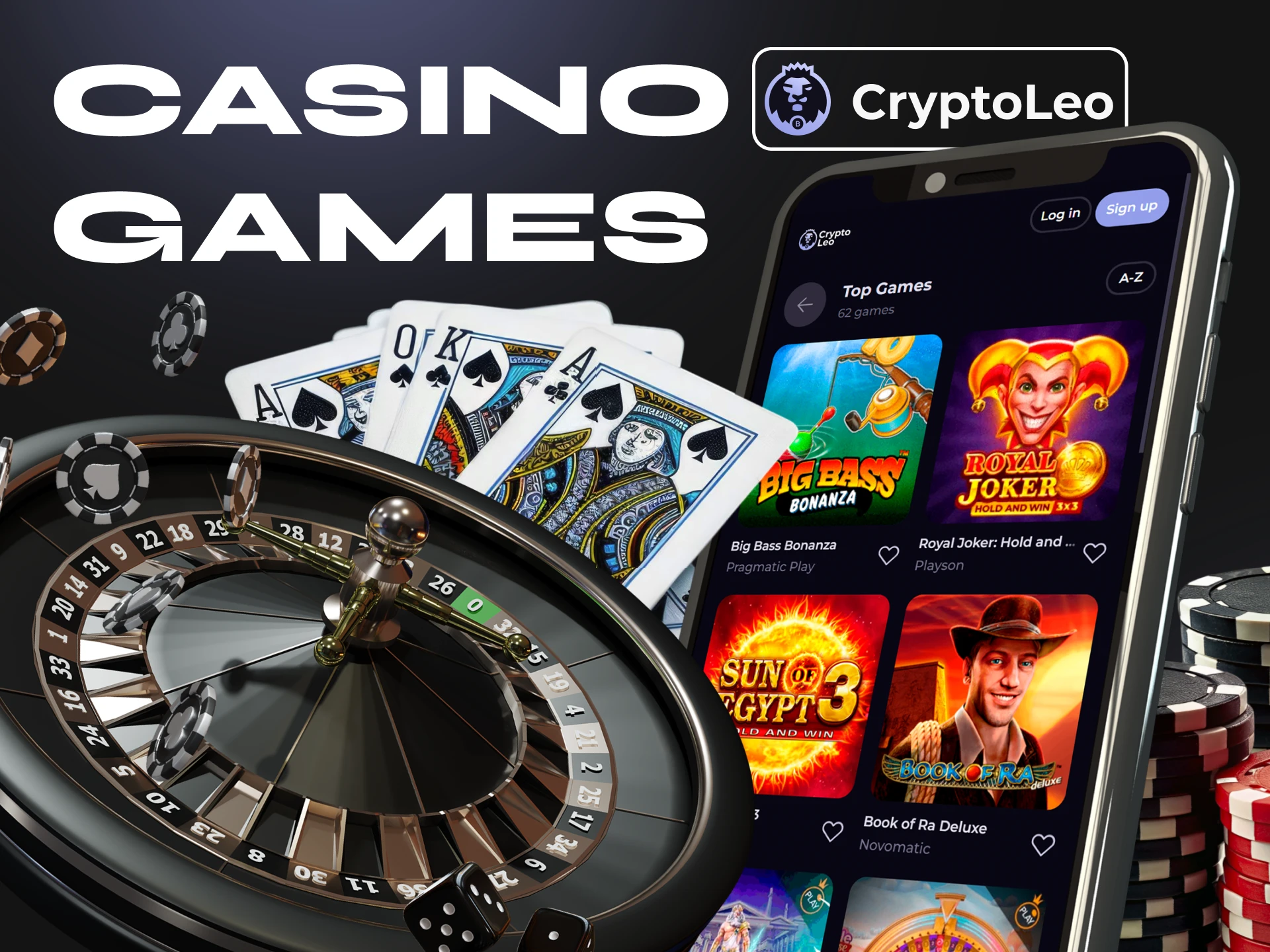 Play profitable casino games from your phone on Cryptoleo.
