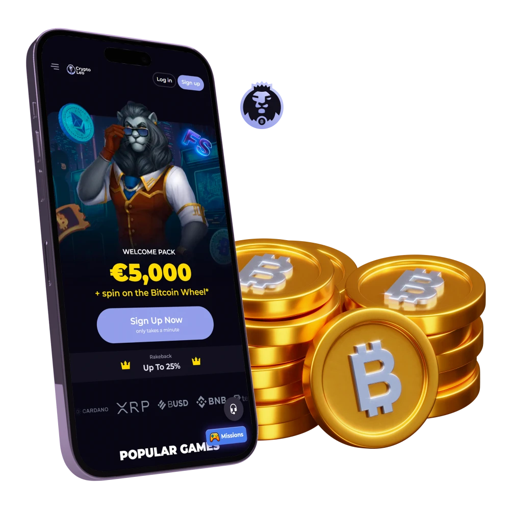 Bet on sports and play casino games wherever you are with the Cryptoleo app.