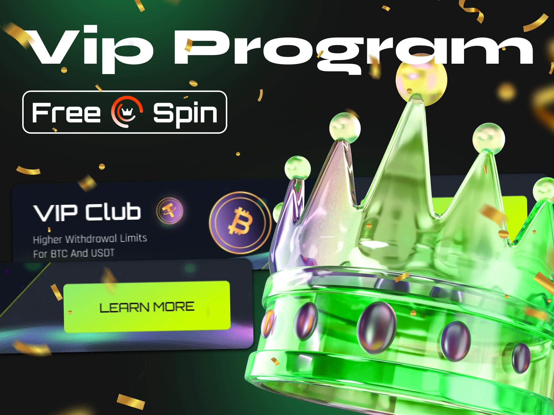 Join the Free Spin Casino VIP club and get more bonuses.
