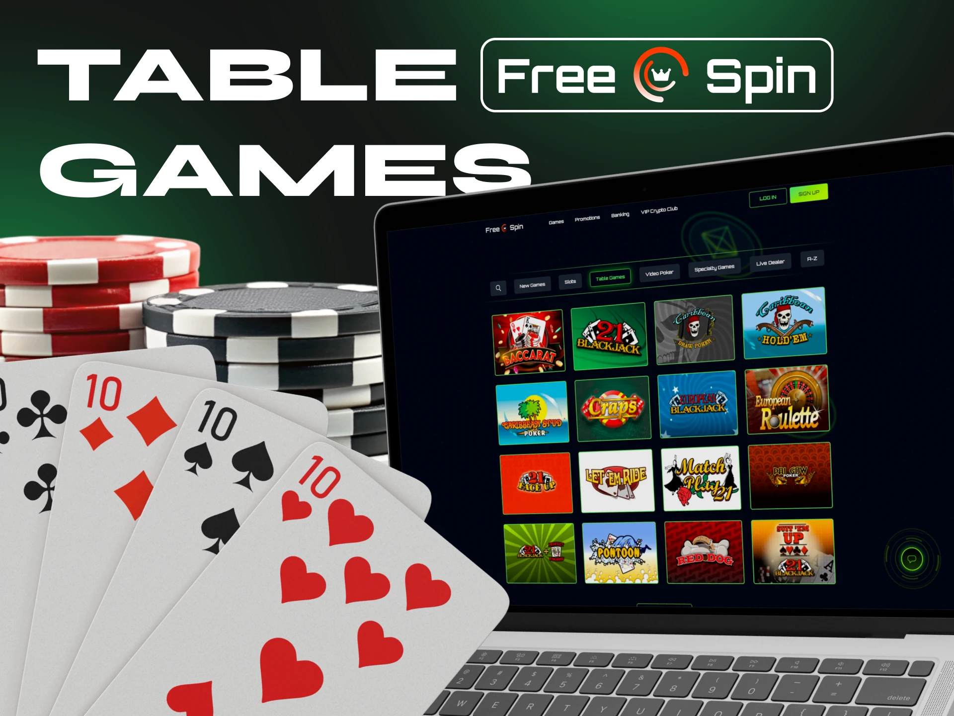 Play table games at Free Spin Casino.