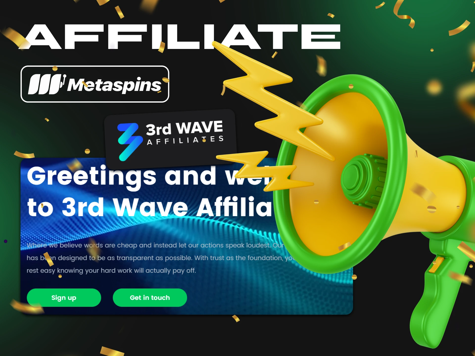 Invite people to Metaspins and get rewards.