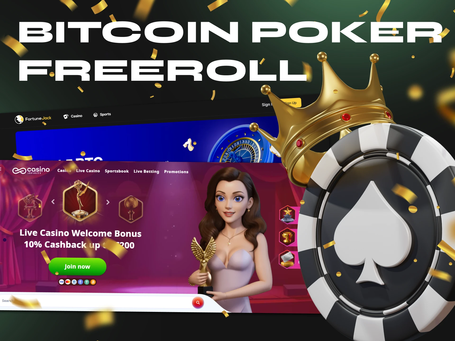 Join the Bitcoin Poker Freeroll and win big.