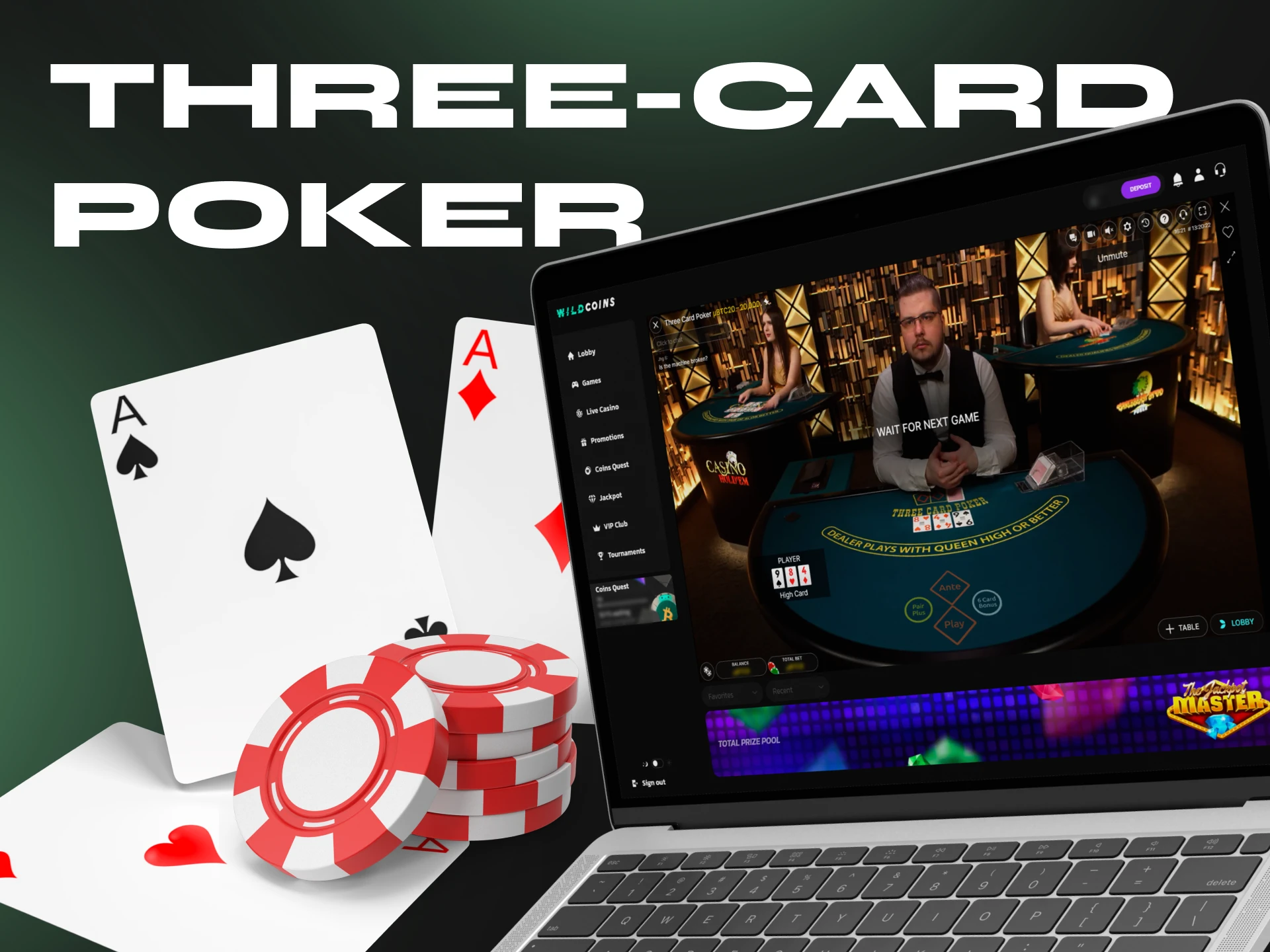 Crypto casinos offer three card poker that you can play.