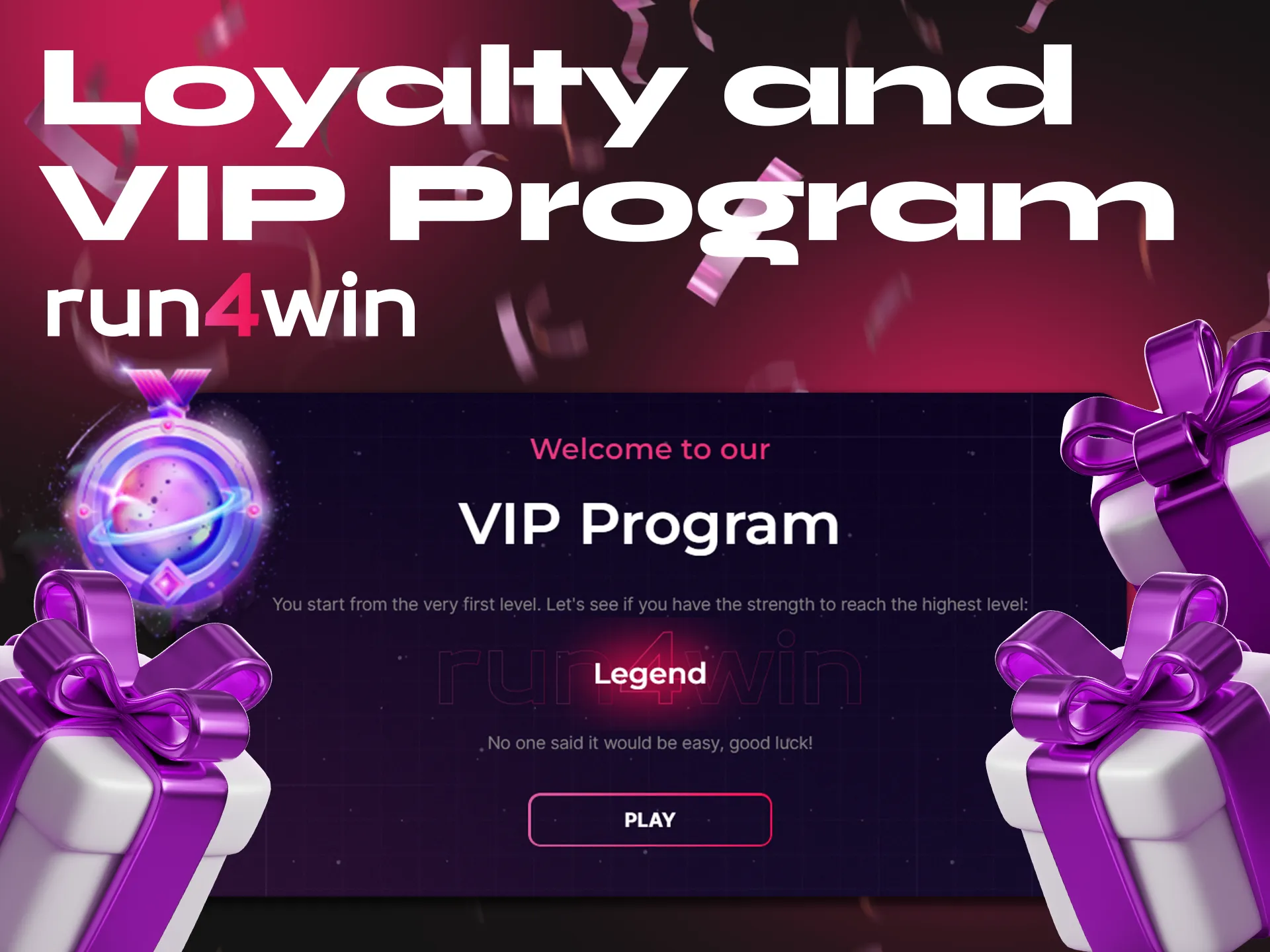 Learn more about Run4Win's Loyalty Program and VIP.