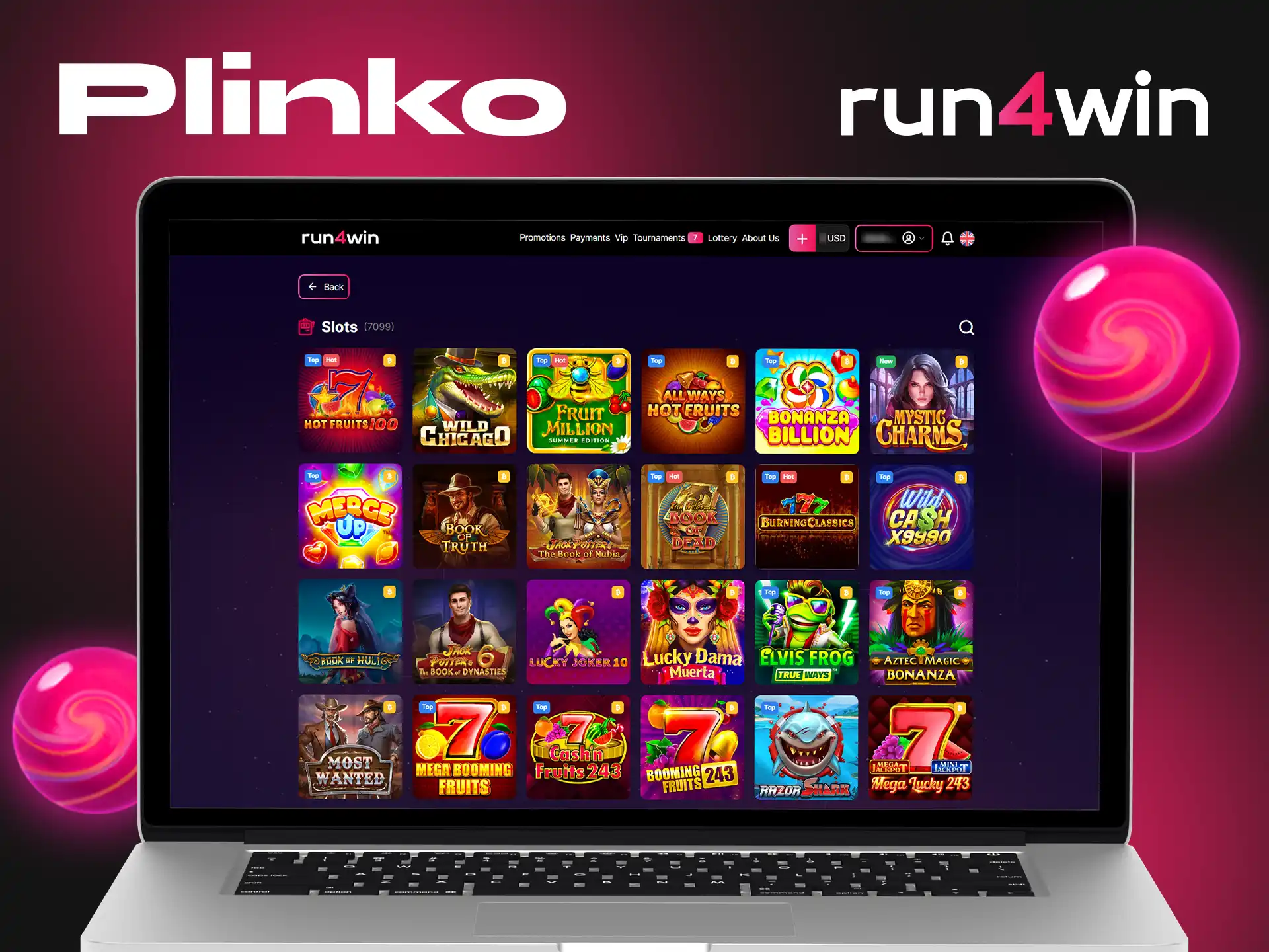 Run4Win offers to play the popular Plinko casino game.